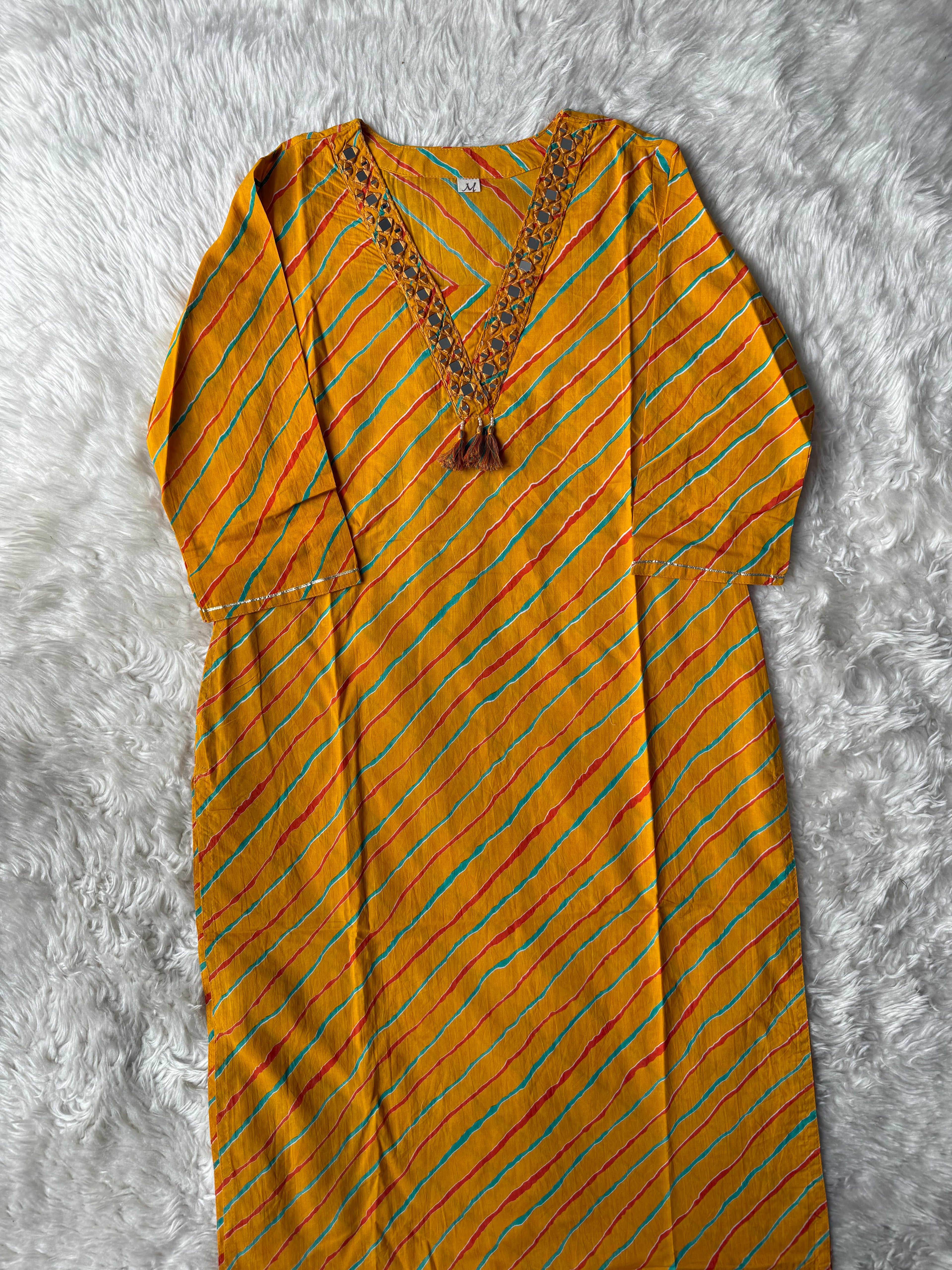 Premium Cotton Lehariya Set