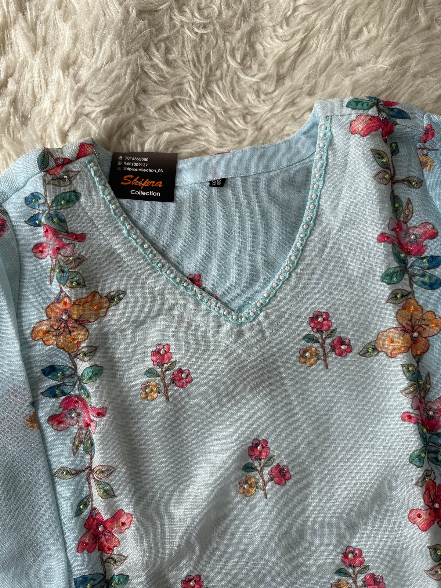 Linen Kurti Pant Dupatta Set