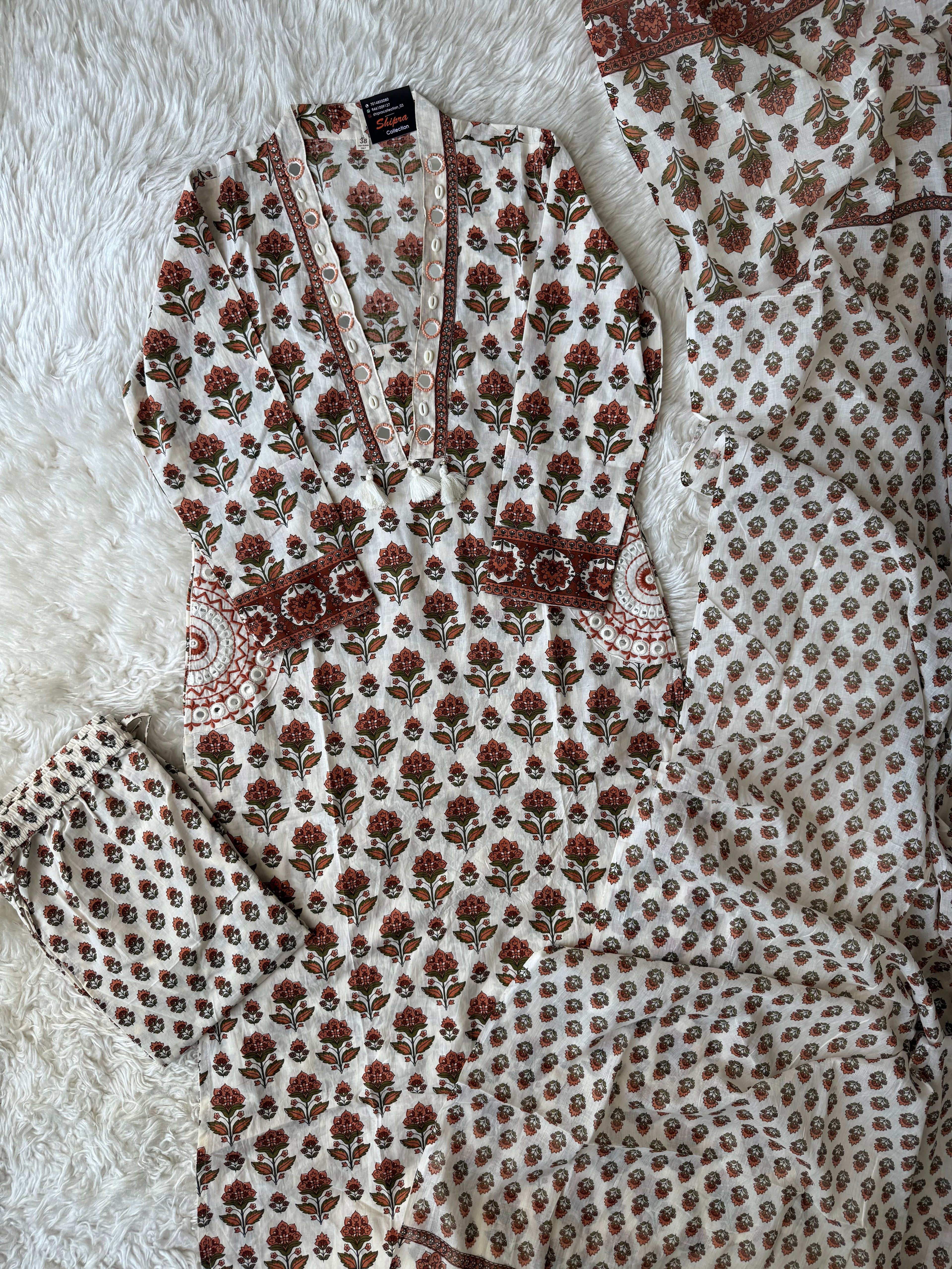 Premium Cotton Pocket Details Set
