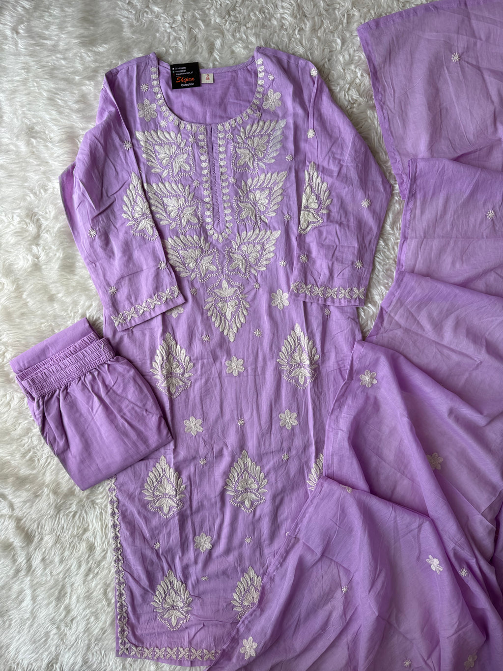 Premium Mul Cotton Kurti Pant Dupatta Set