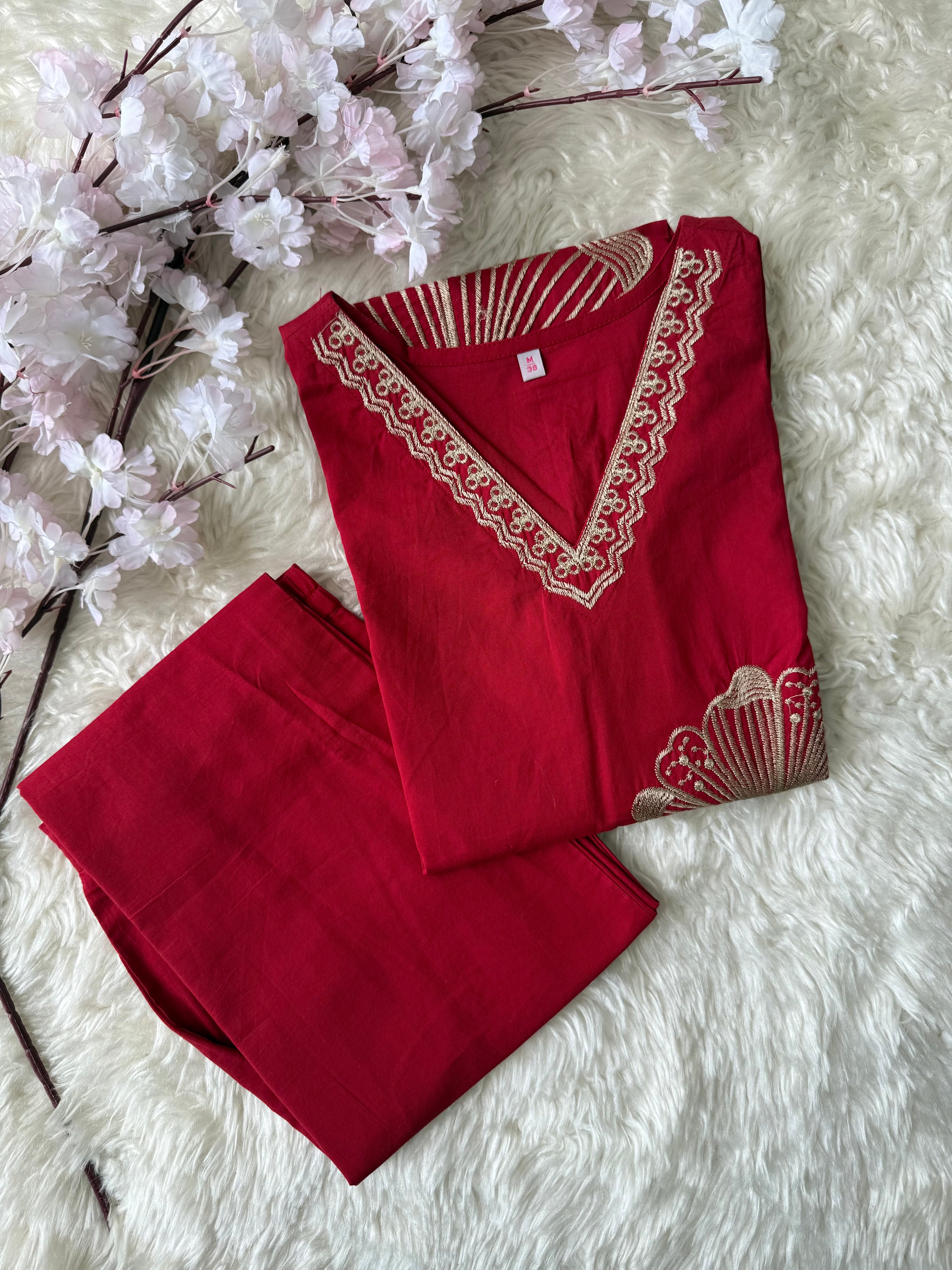 Premium Cotton Kurti Pant Set