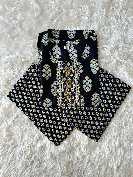 Rayon Kurti Pant Dupatta Set
