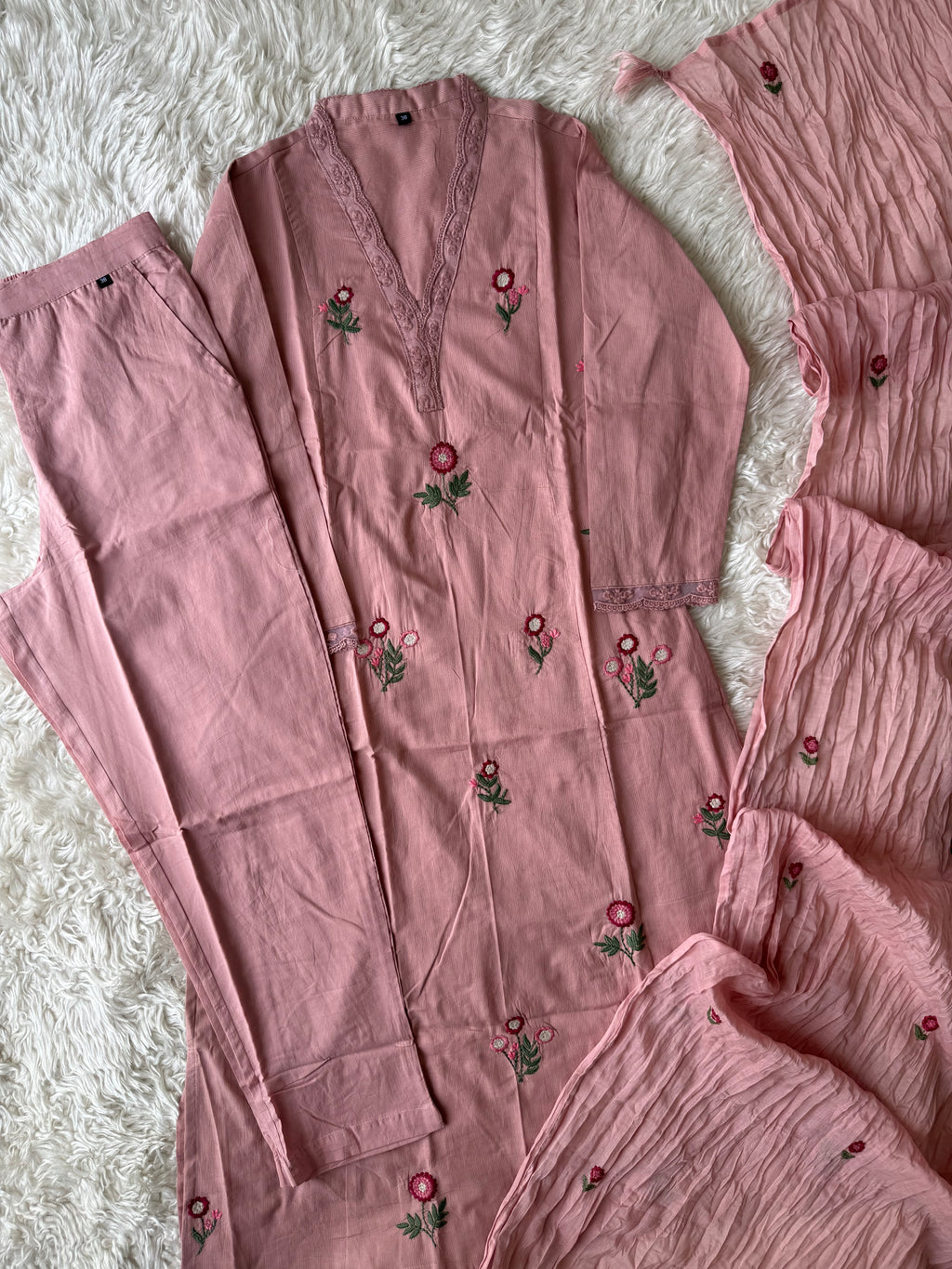 Premium Cotton Kurti Pant Dupatta Set