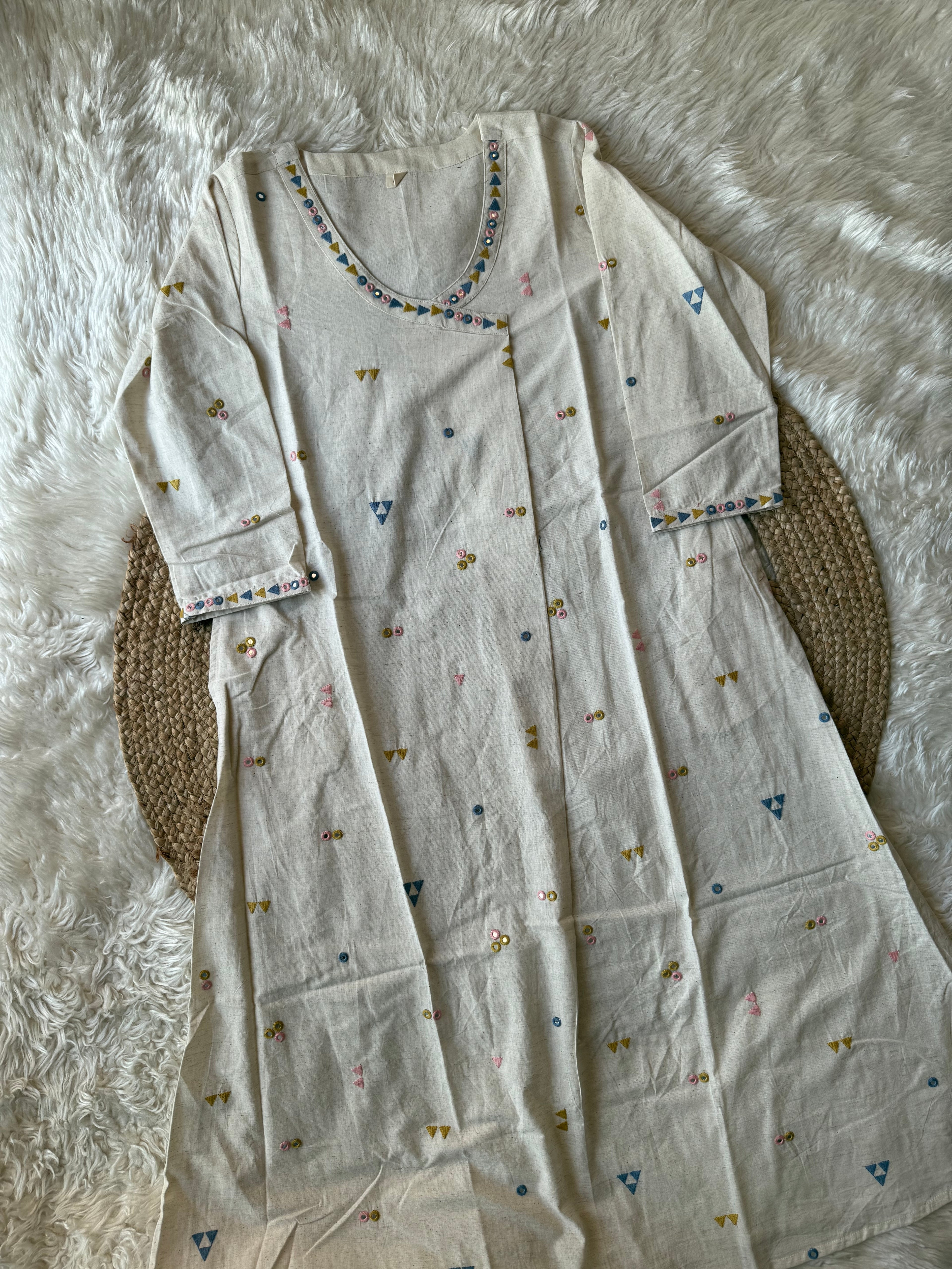 Khadi Cotton Kurti Pant Set