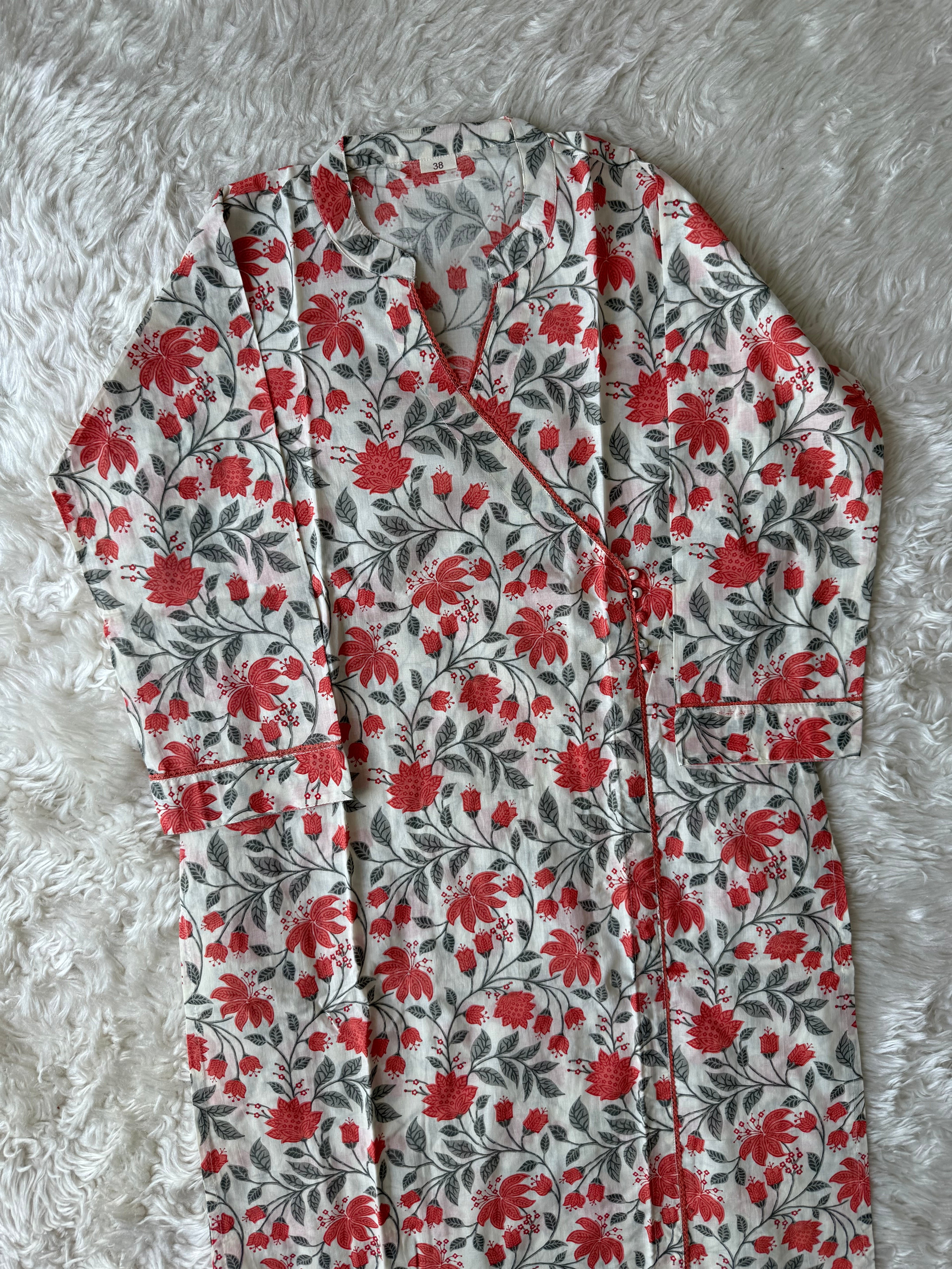 Pure Cotton Kurti Afghani Pant Dupatta Set