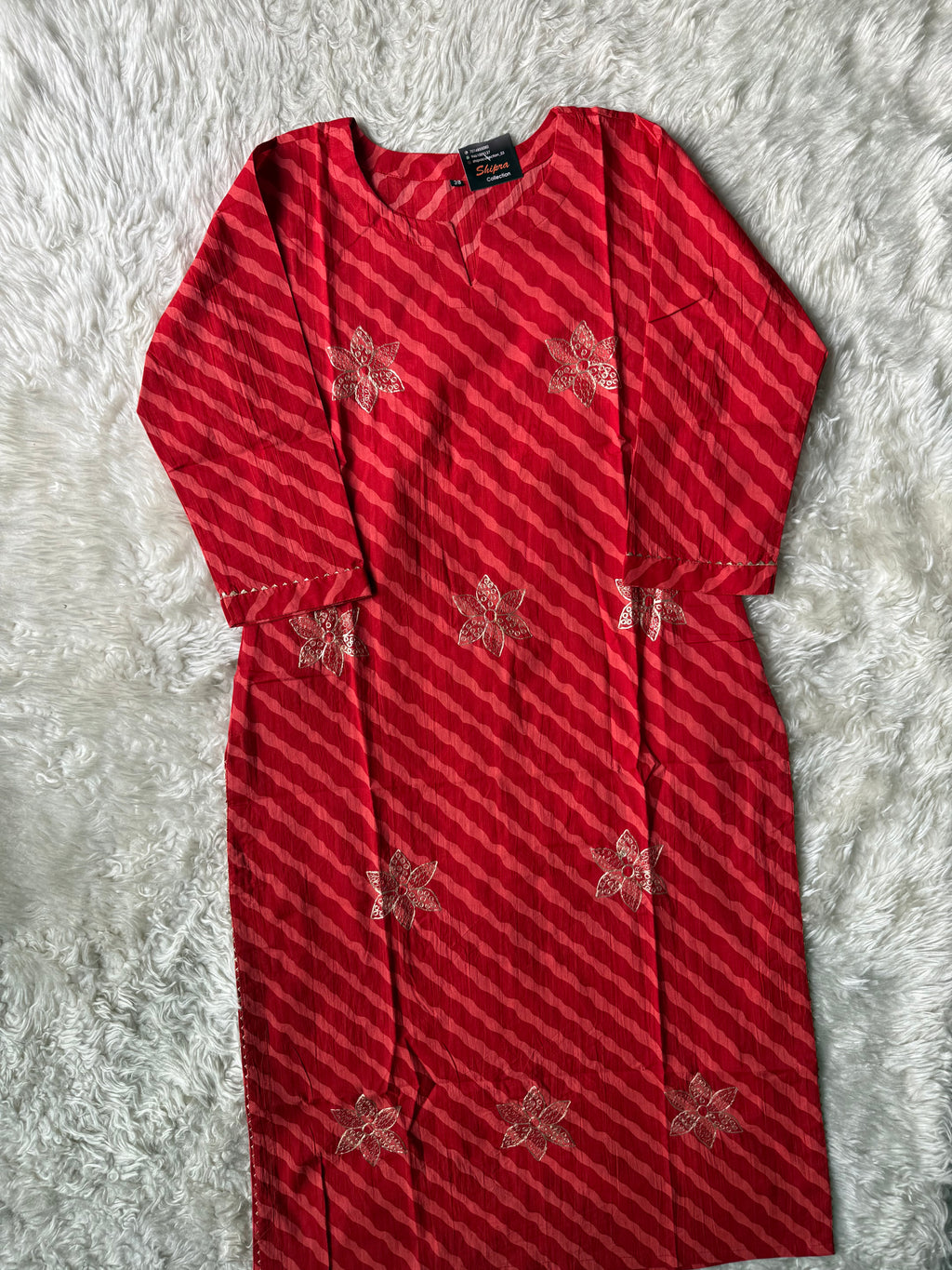 Premium Cotton Lehariya Kurti