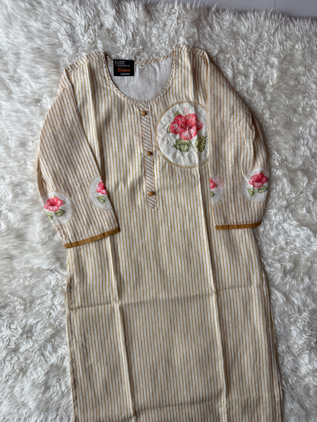 Linen Kurti Pant Dupatta Set