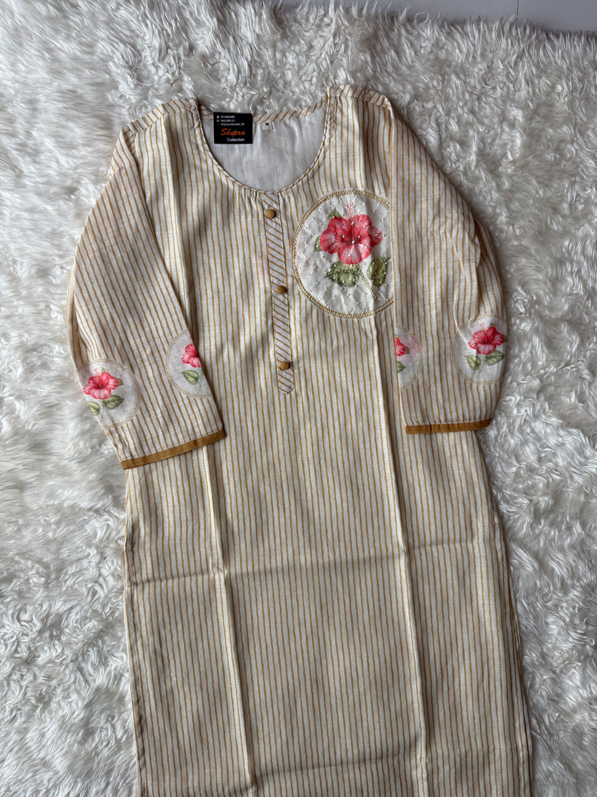 Linen Kurti Pant Dupatta Set