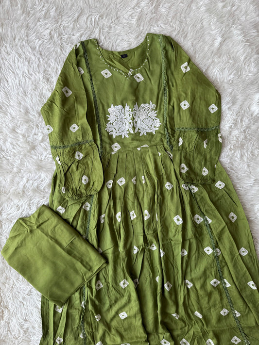 Rayon Kurti Pant Set