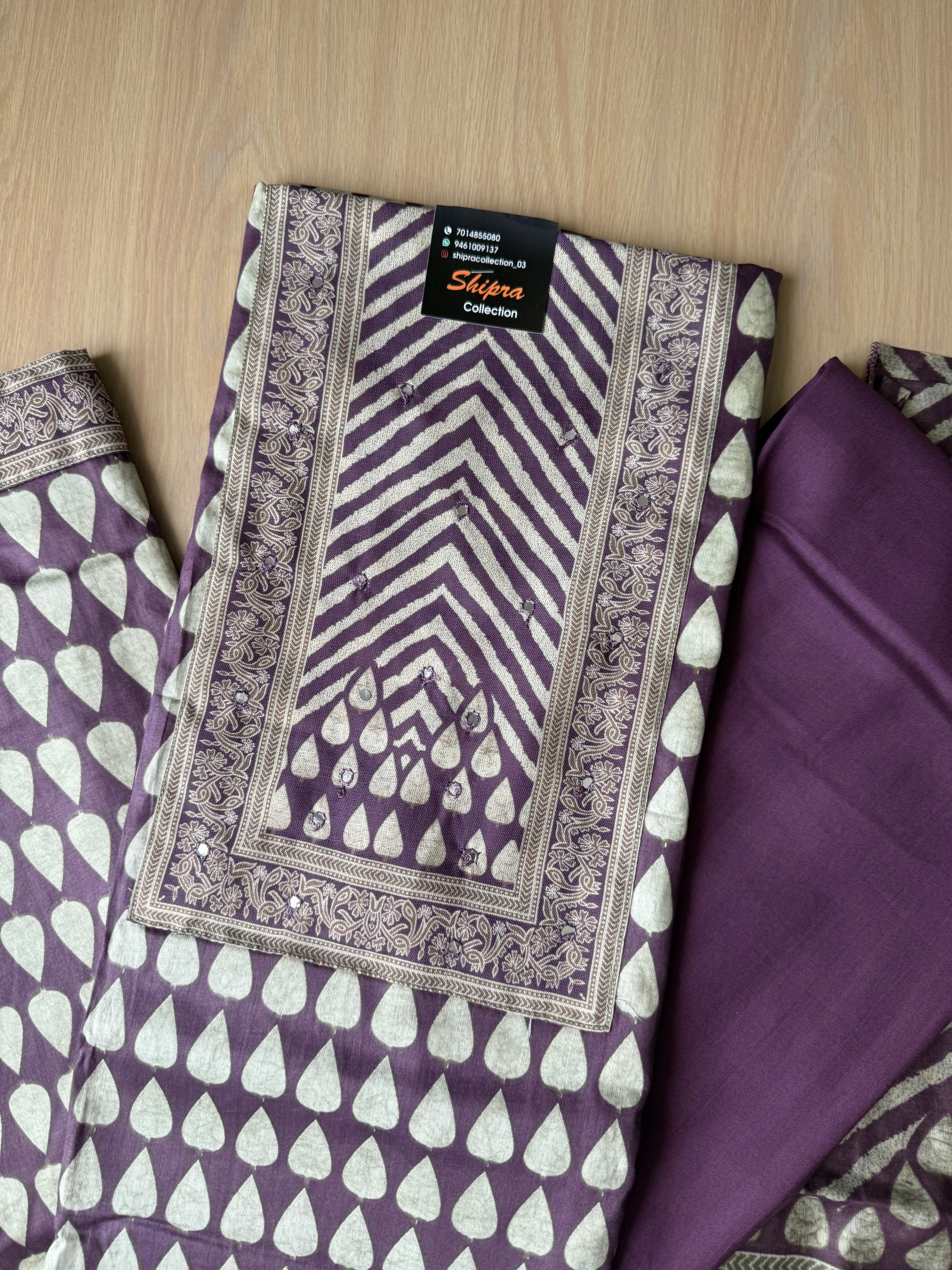 Premium Cotton Unstitched Set