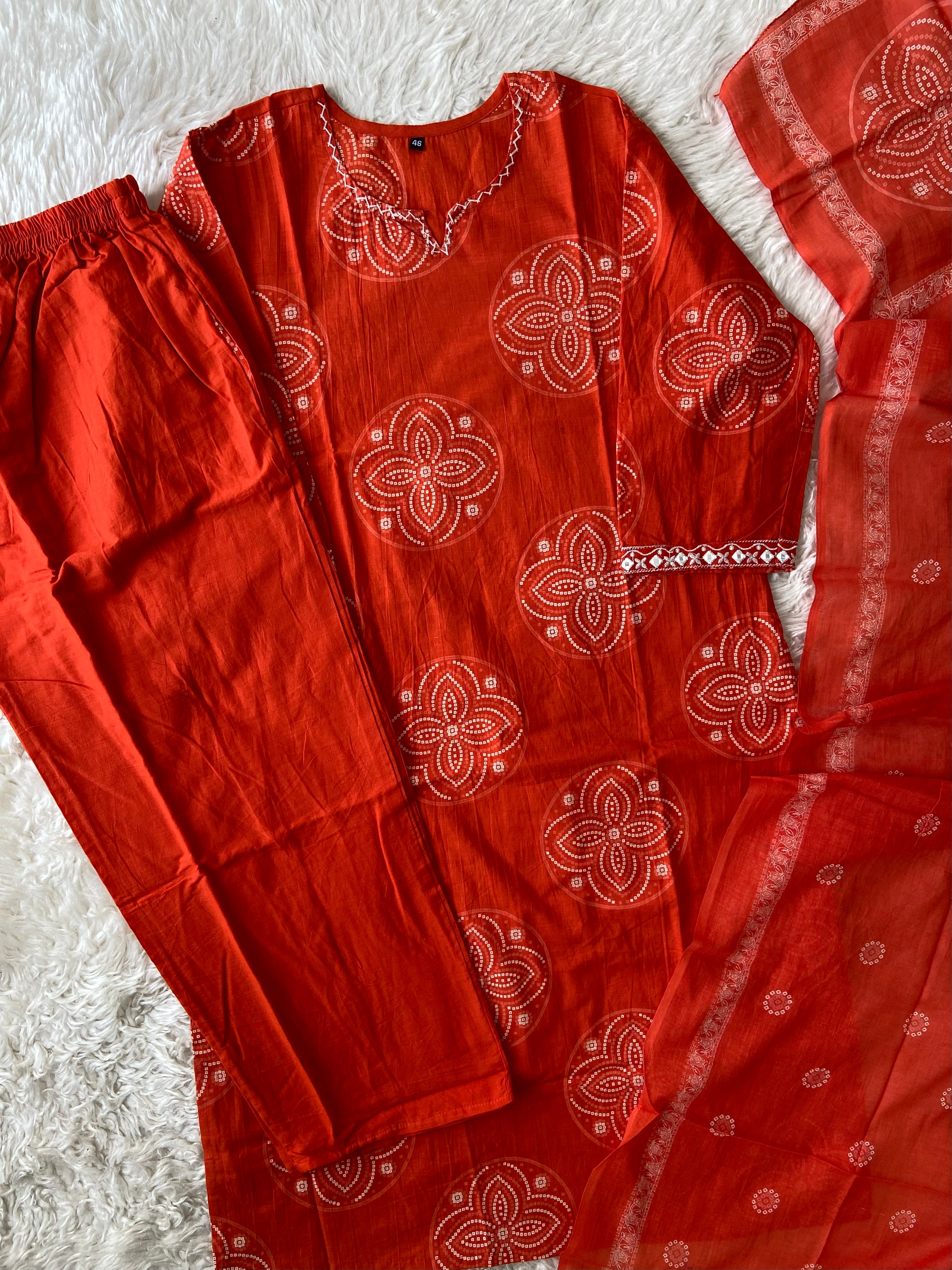 Budget Friendly Kurti Pant Dupatta Set