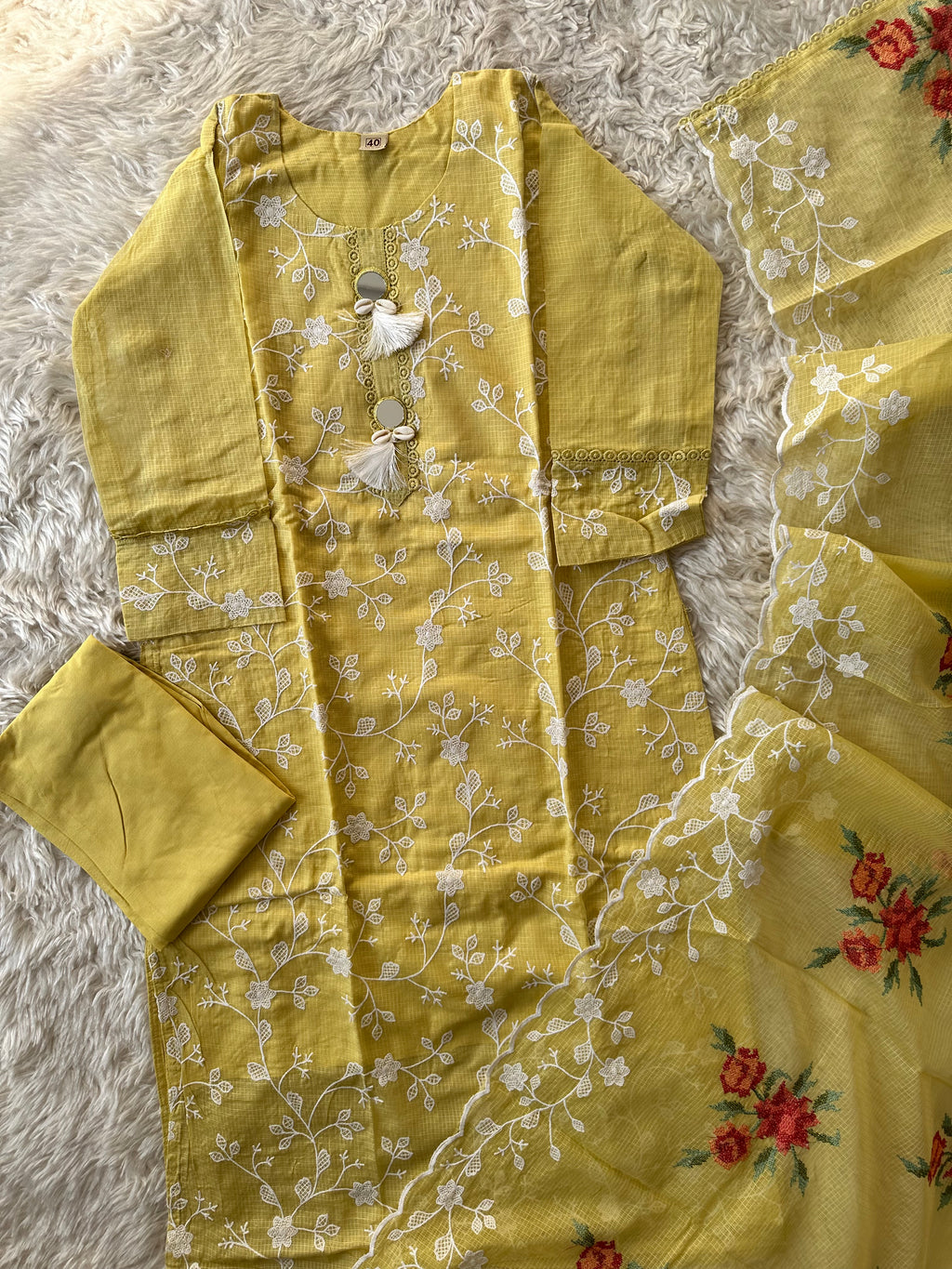 Doriya Love Kurti Pant Paired With Mati Dupatta Set