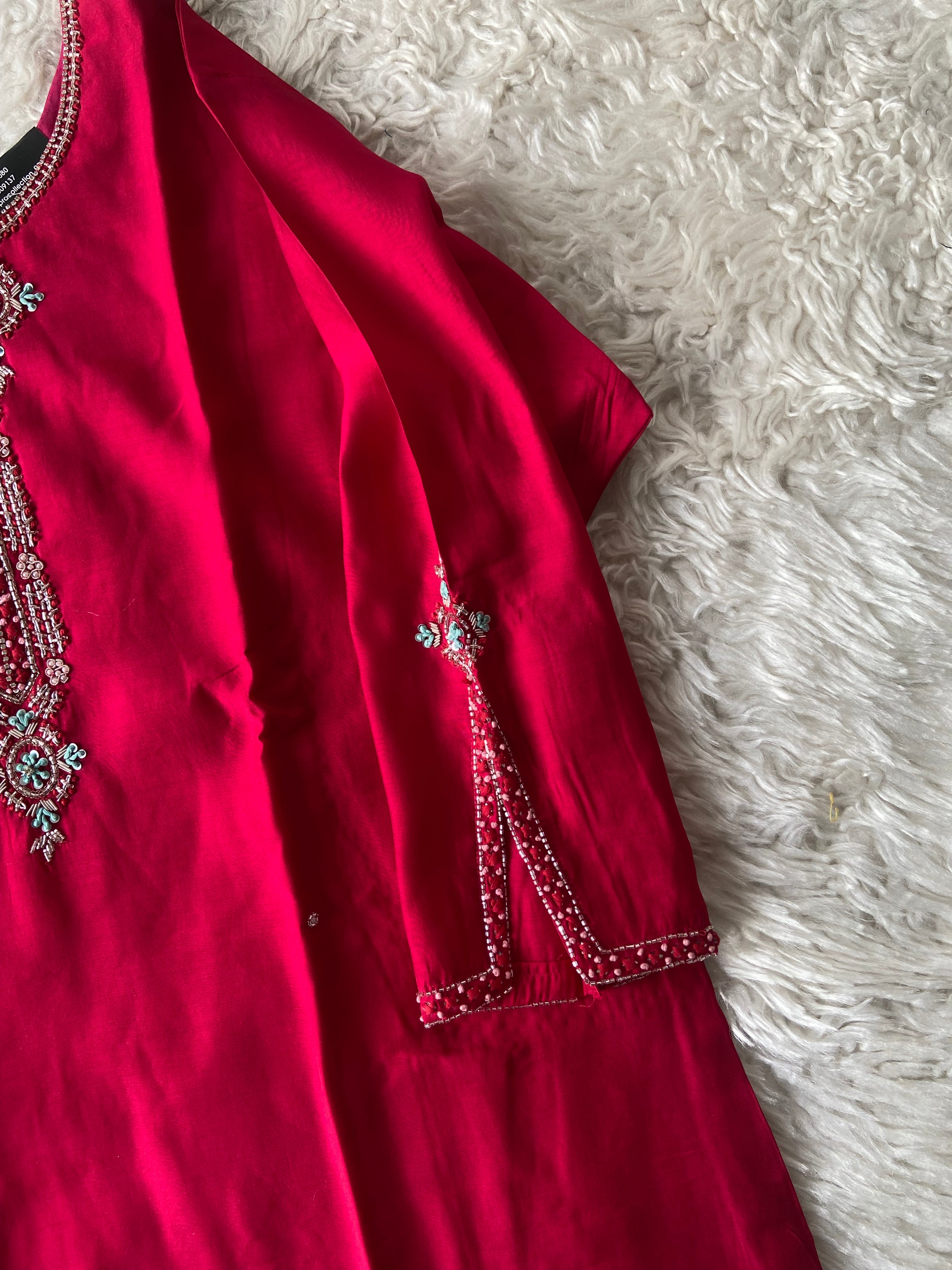 “Plus Size” Roman Silk Kurti Pant Dupatta Set