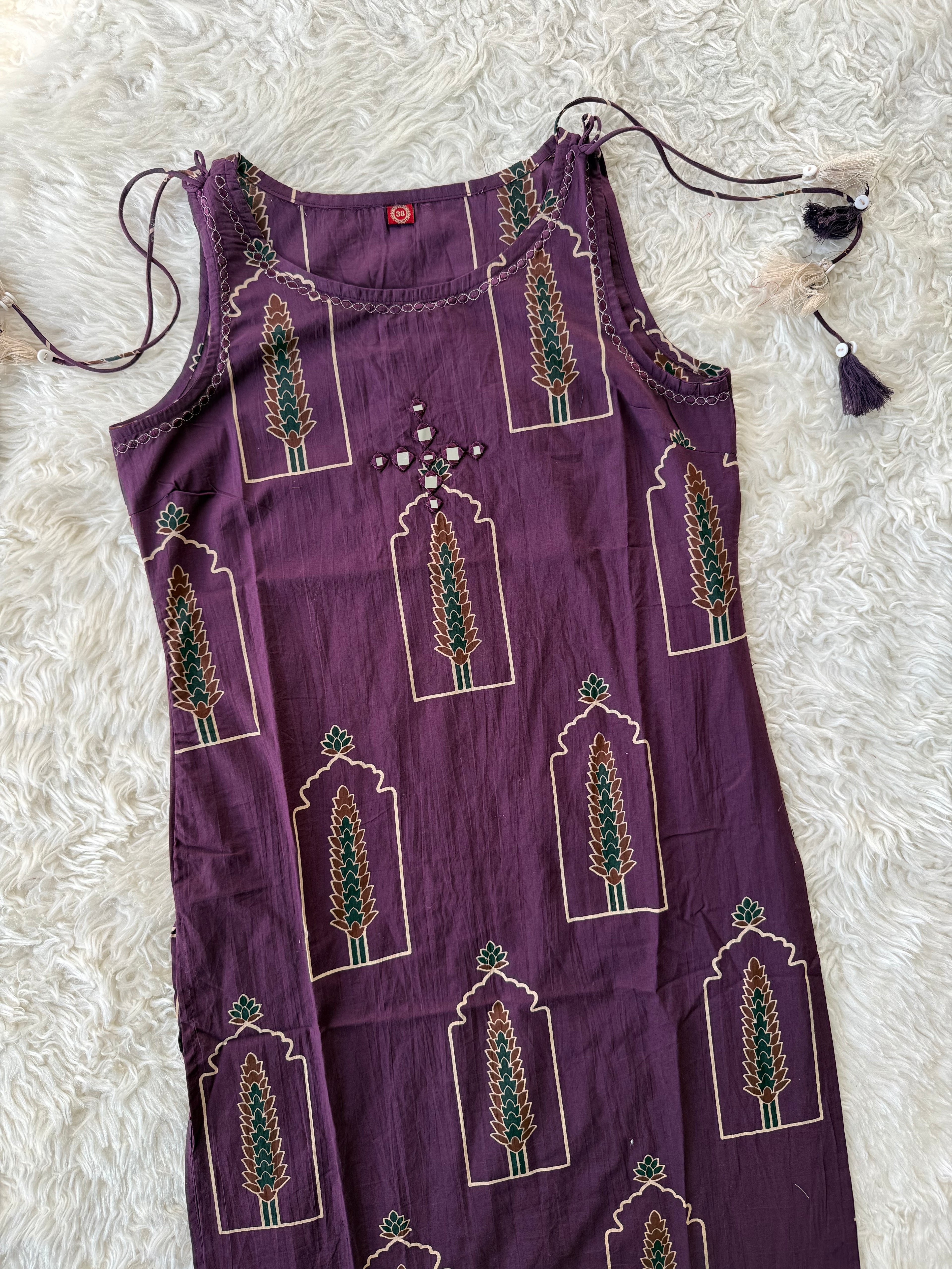 Pure Cotton Sleeveless Co-ord Set
