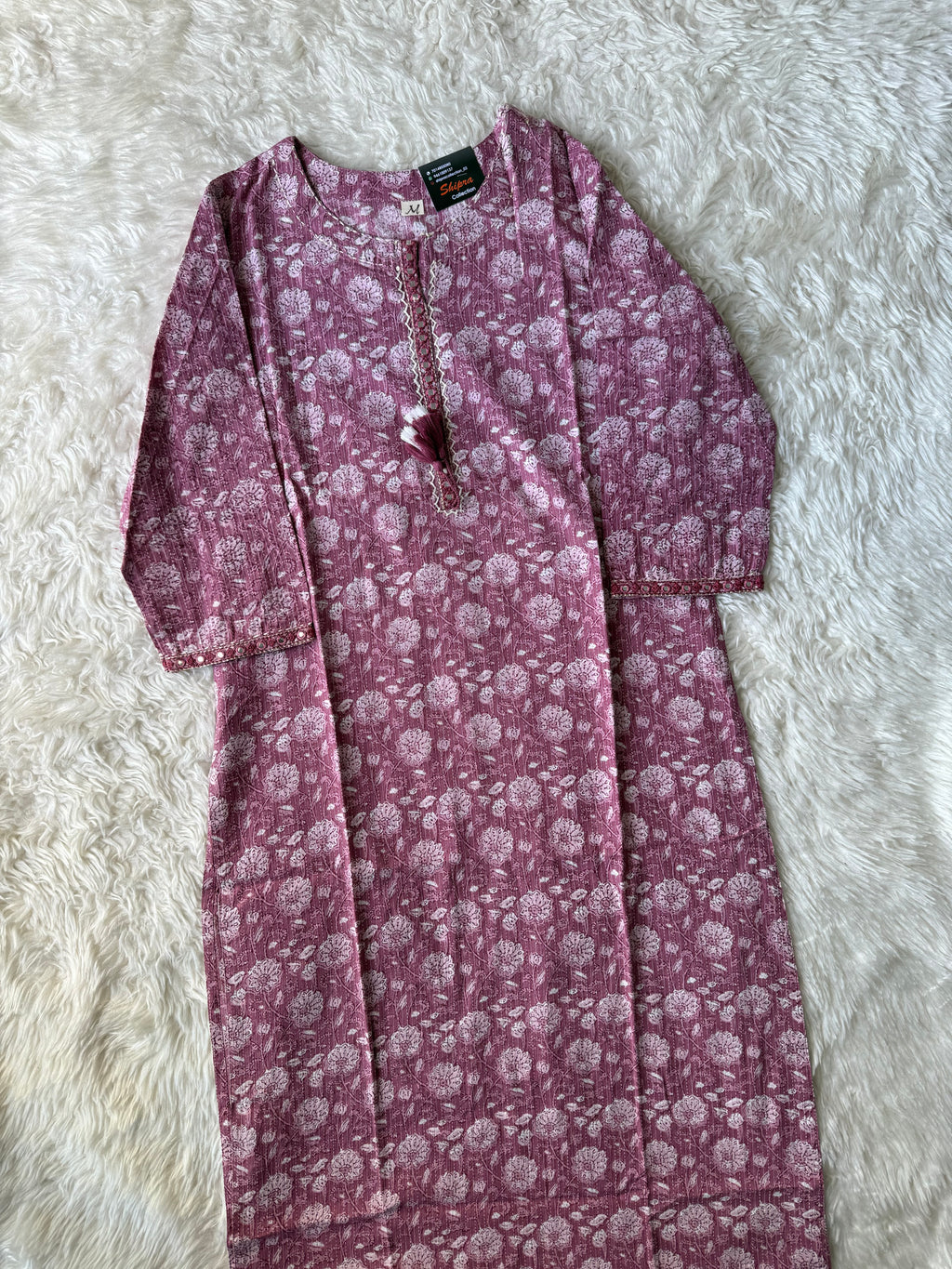 Premium Cotton “Katha” Details Kurti
