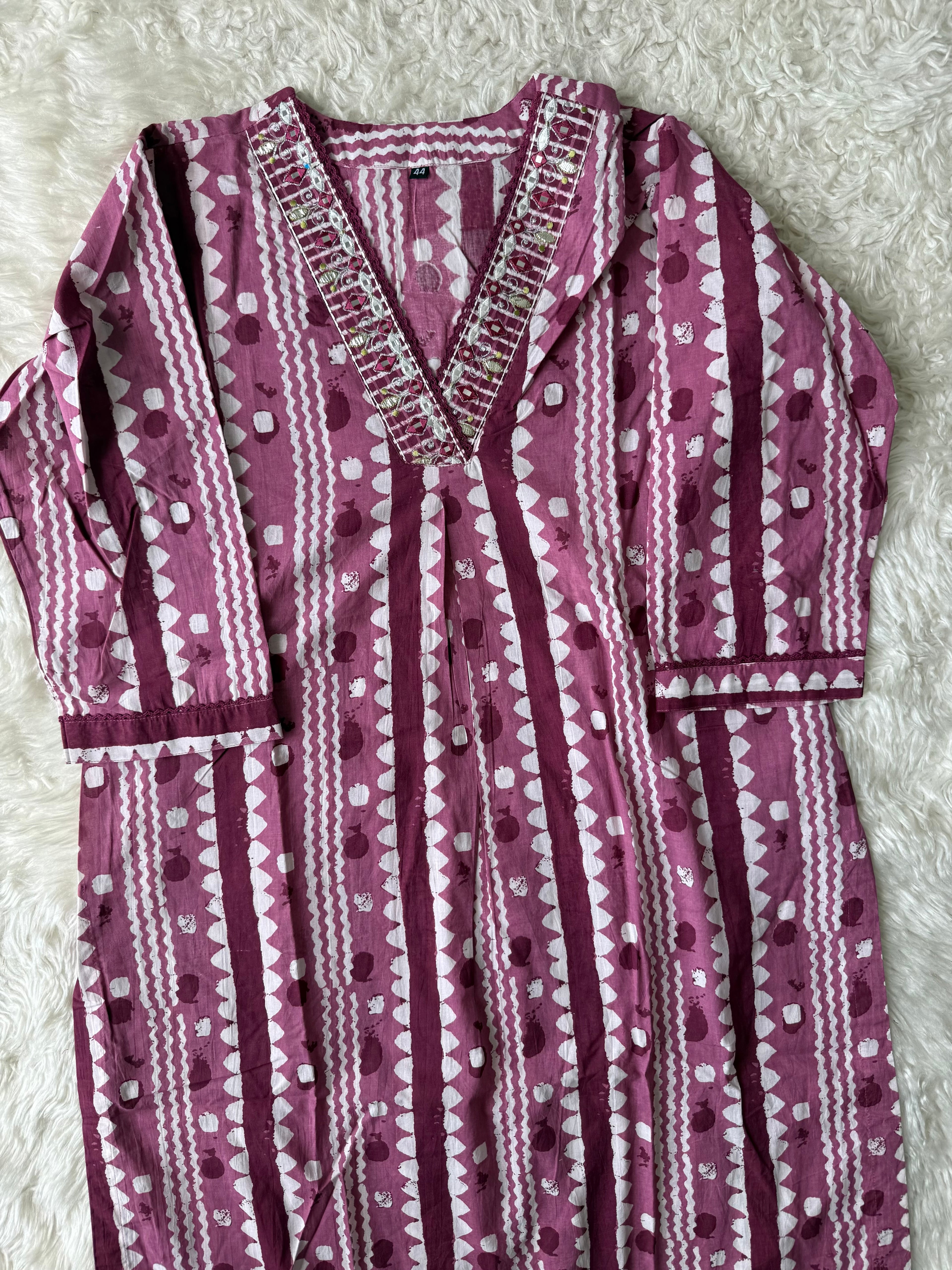 Premium Cotton Kurti Pant Set