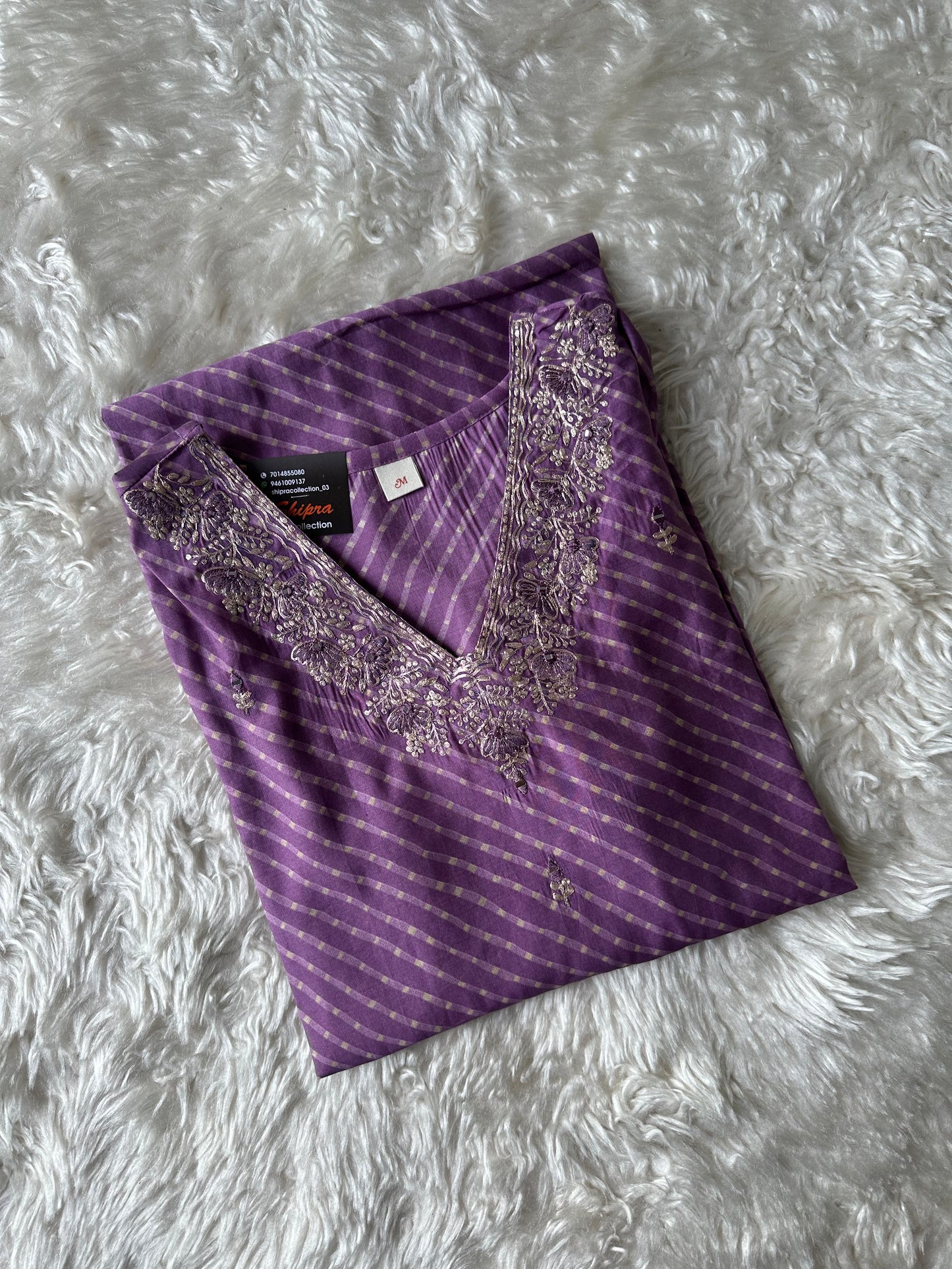 Pure Muslin Silk Kurti Pant Set