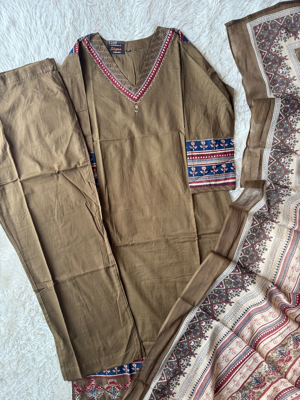 Premium Cotton Kurti Pant Dupatta Set