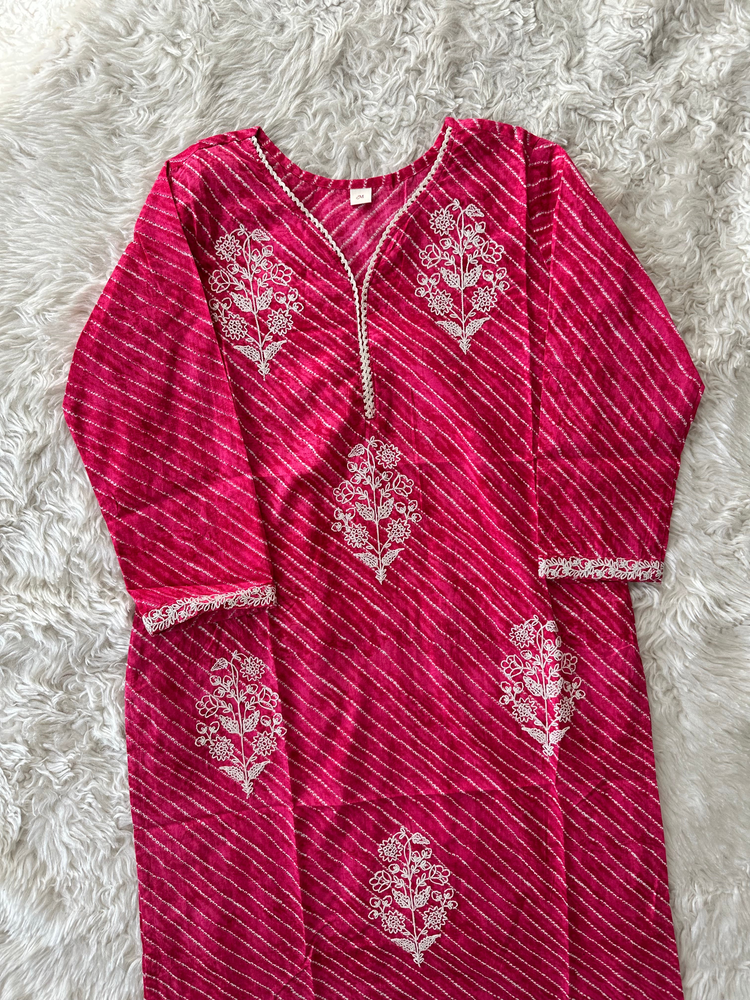 Premium Cotton Lehariya Kurti