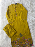 Pure Slub Cotton Kurti Pant Set