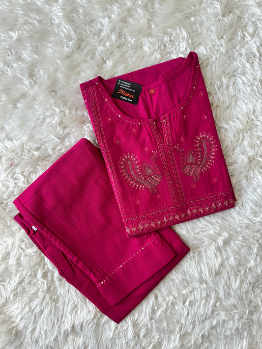 Heavy Quality Flex Cotton Kurti Pant Set