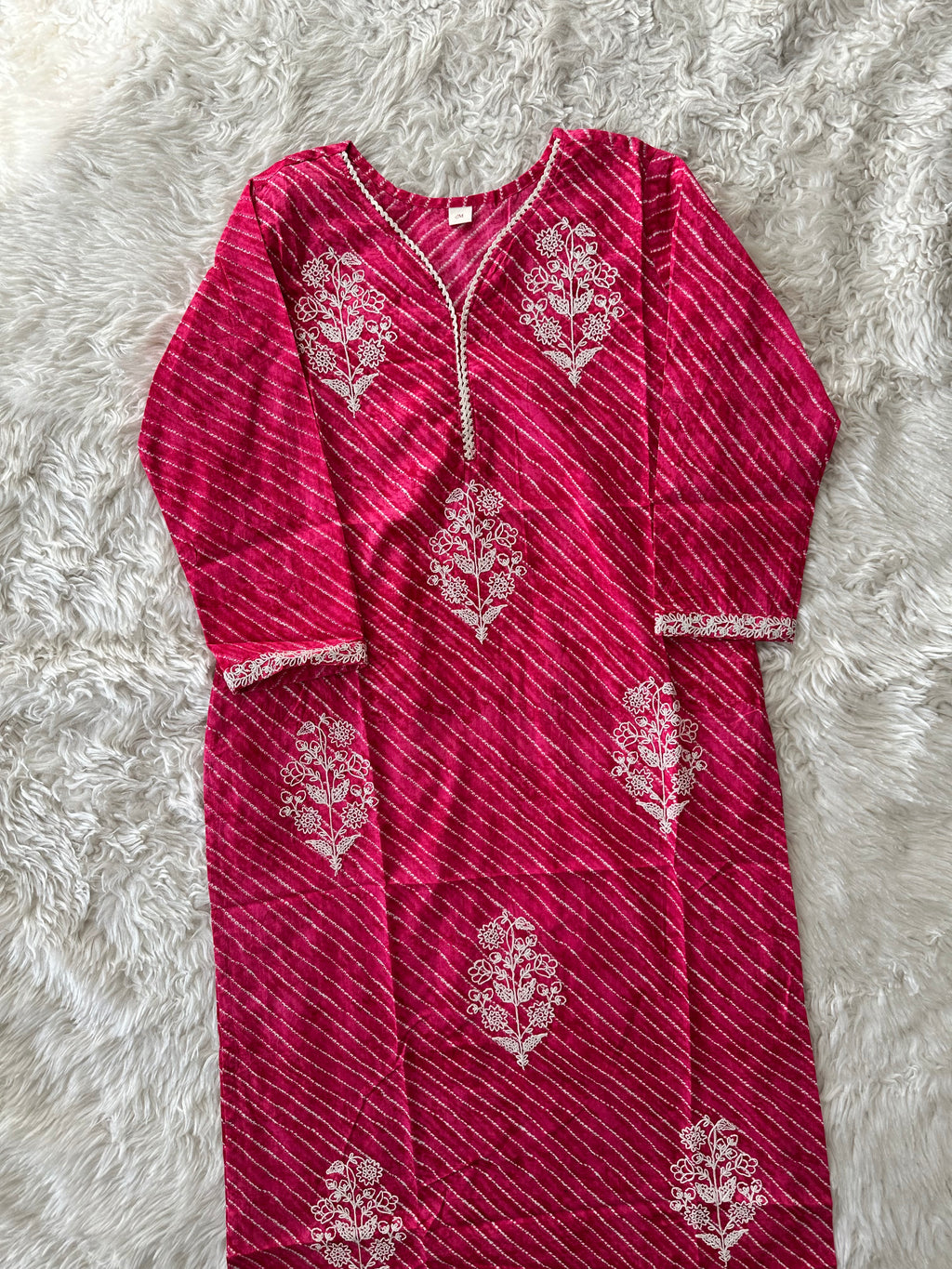 Premium Cotton Lehariya Kurti