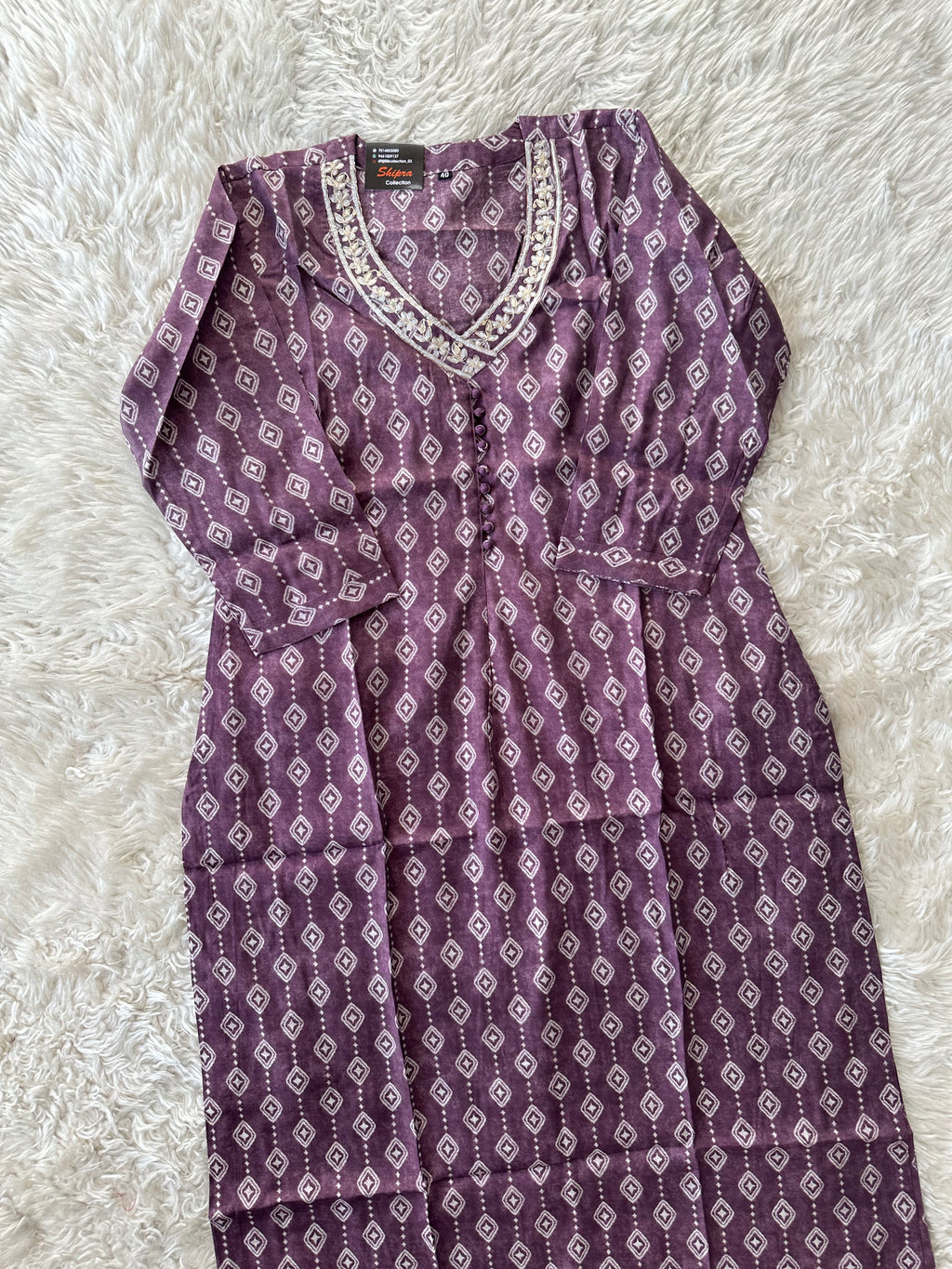 Pure Muslin Silk kurti