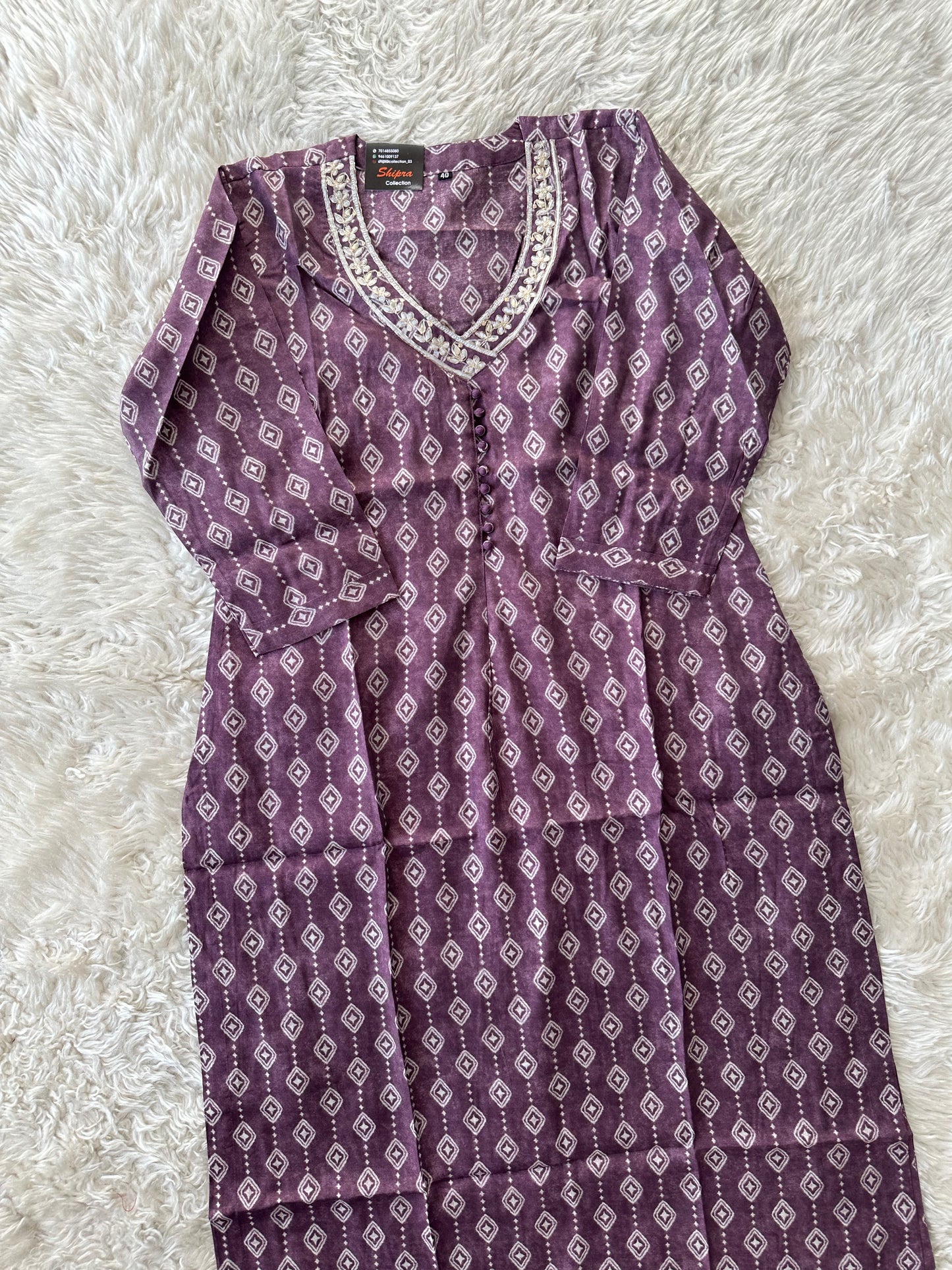 Pure Muslin Silk kurti