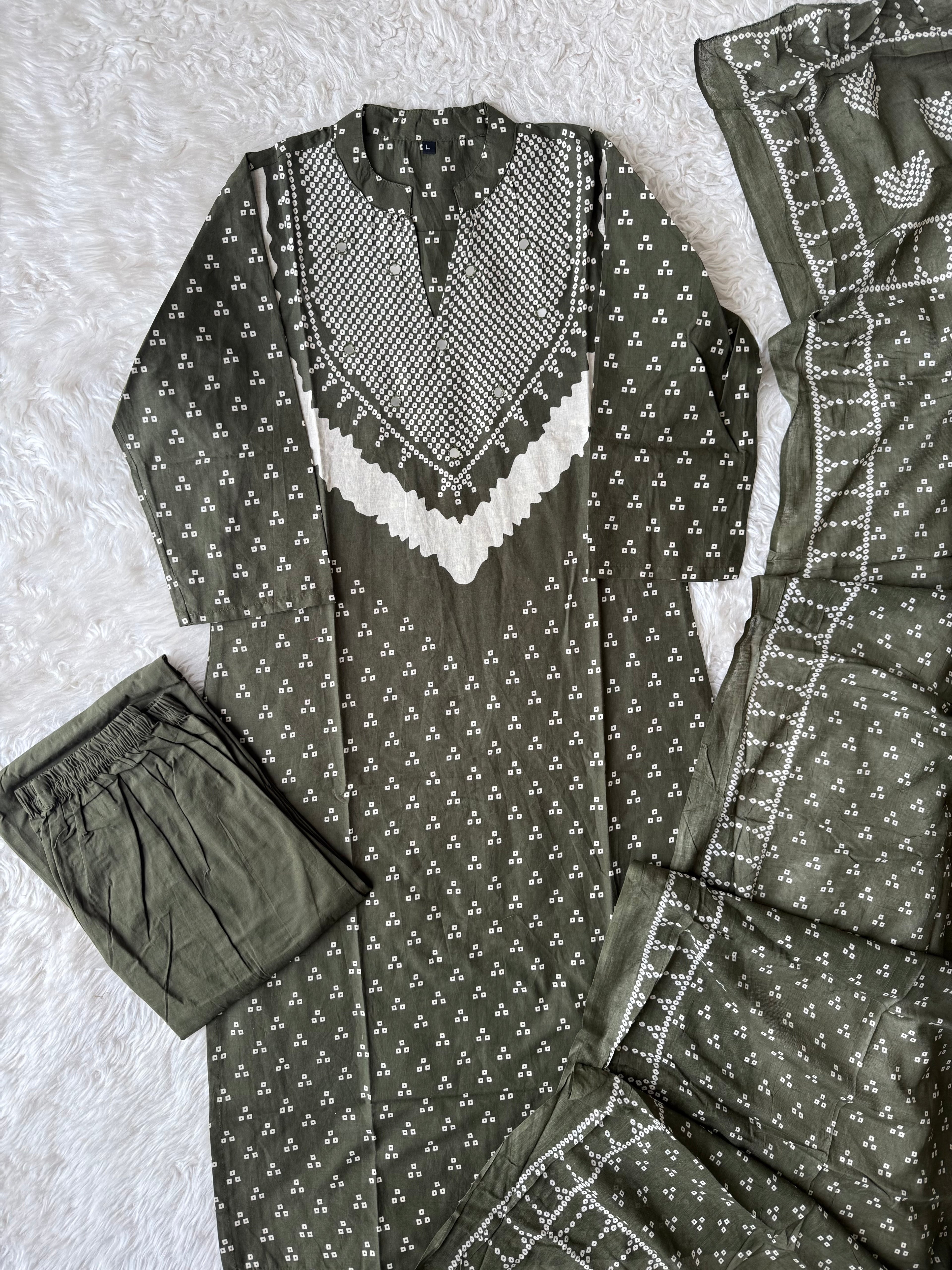 Budget Friendly Kurti Pant Dupatta Set