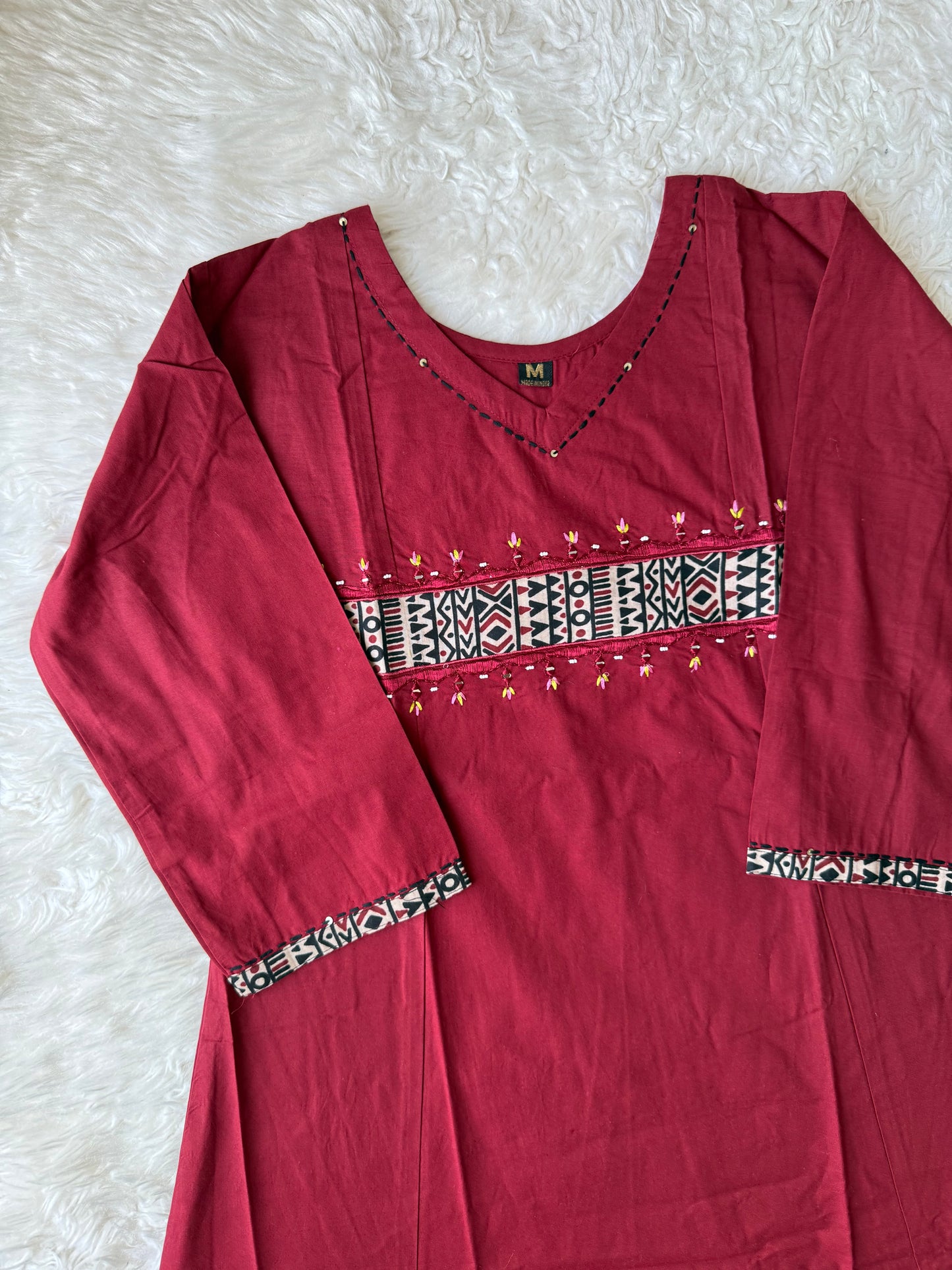 Pure Cotton Aline Kurti Plazo Dupatta Set