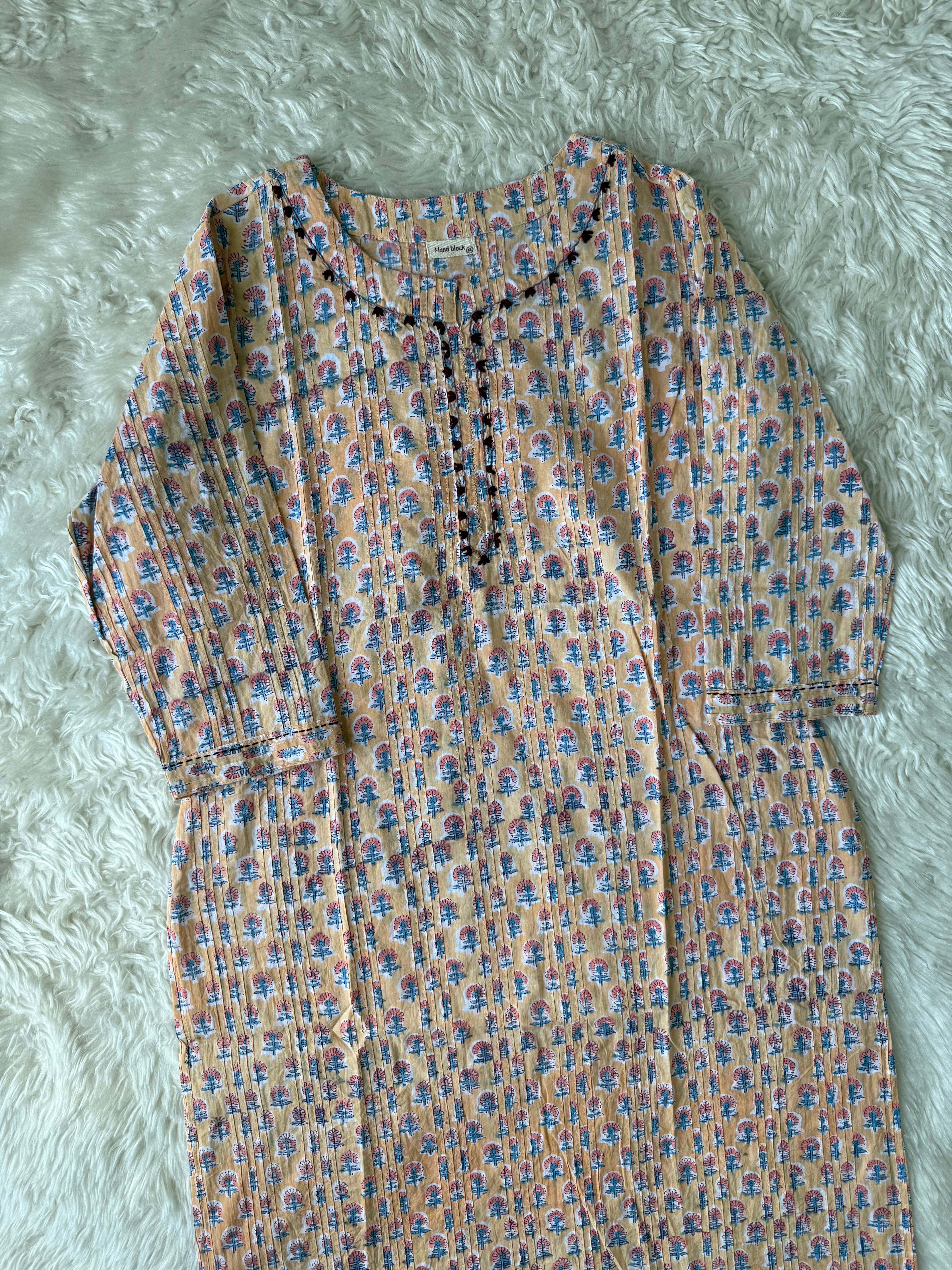Premium Cotton Handblock Kurti