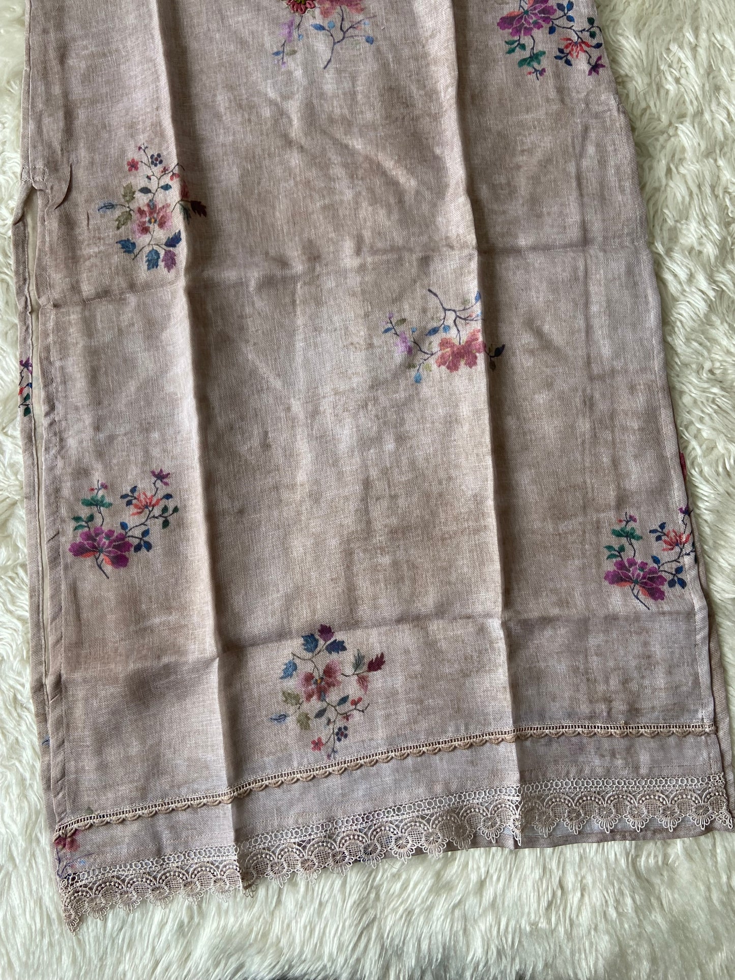 Linen Kurti Pant Dupatta Set