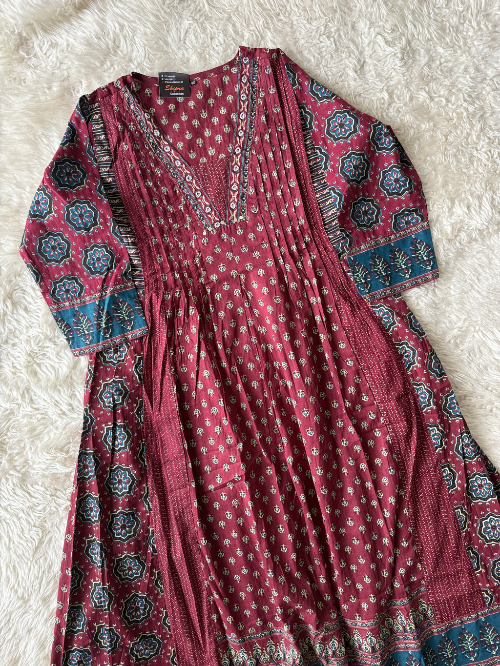 Premium Cotton Kurti plazo Dupatta Set