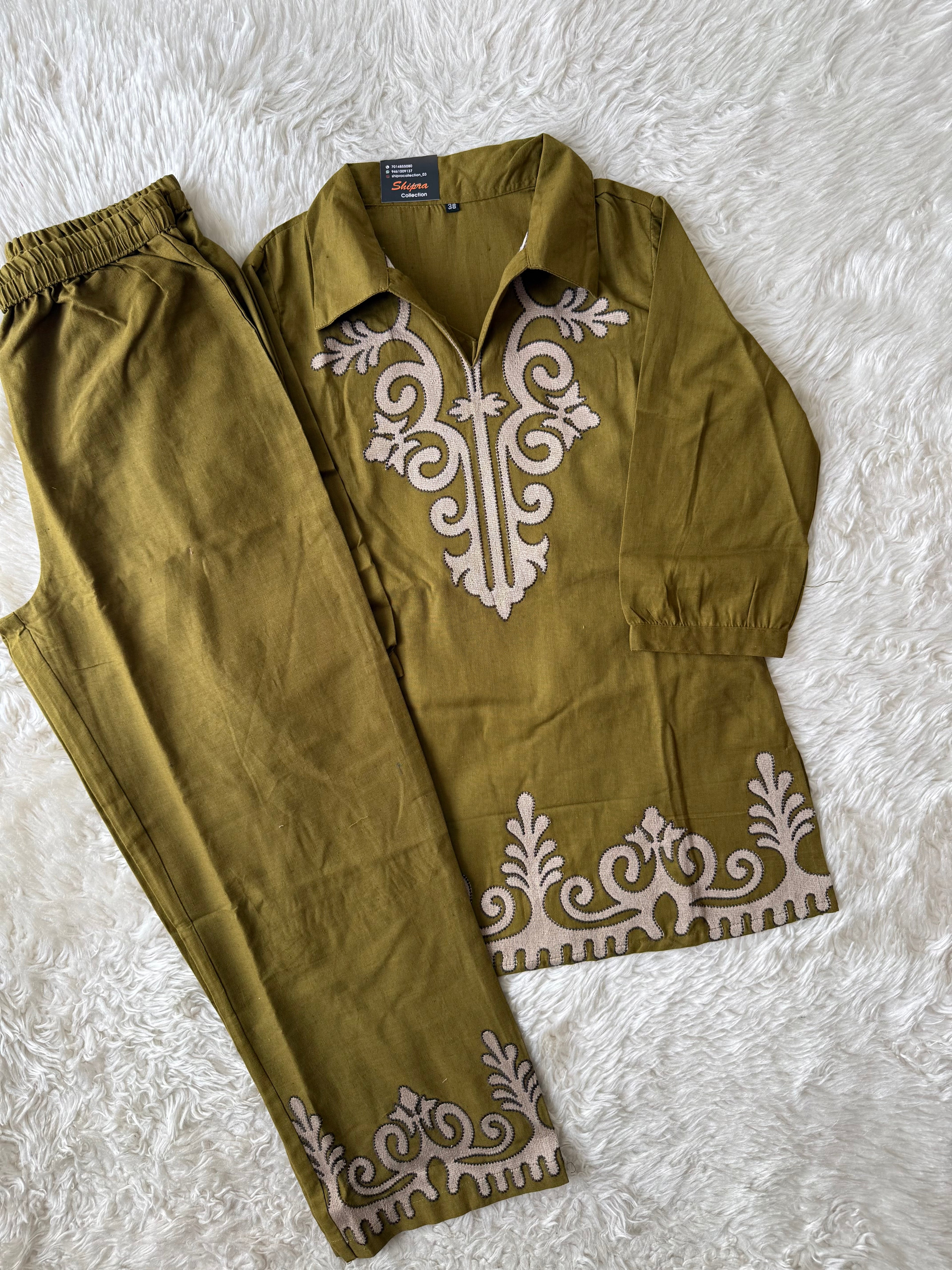 Soft Khadi Cotton Co-ord Set