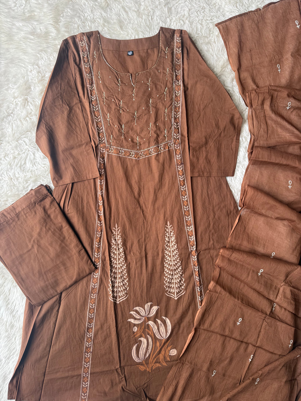 Premium Cotton Kurti Pant Dupatta Set