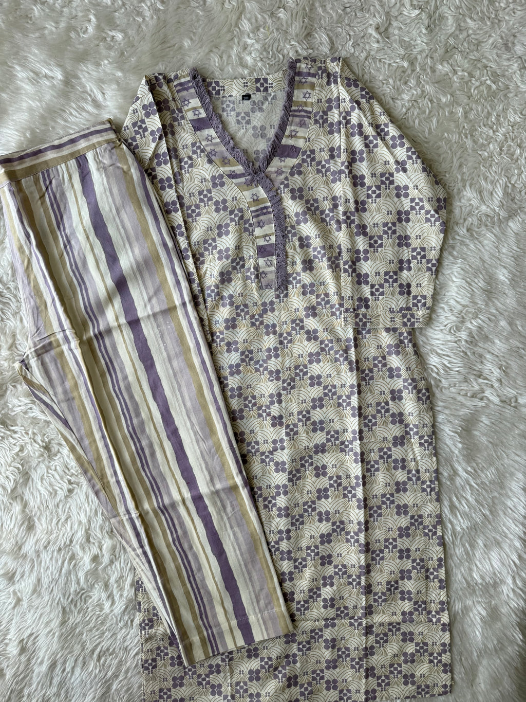 Khadi Cotton Kurti Pant Set