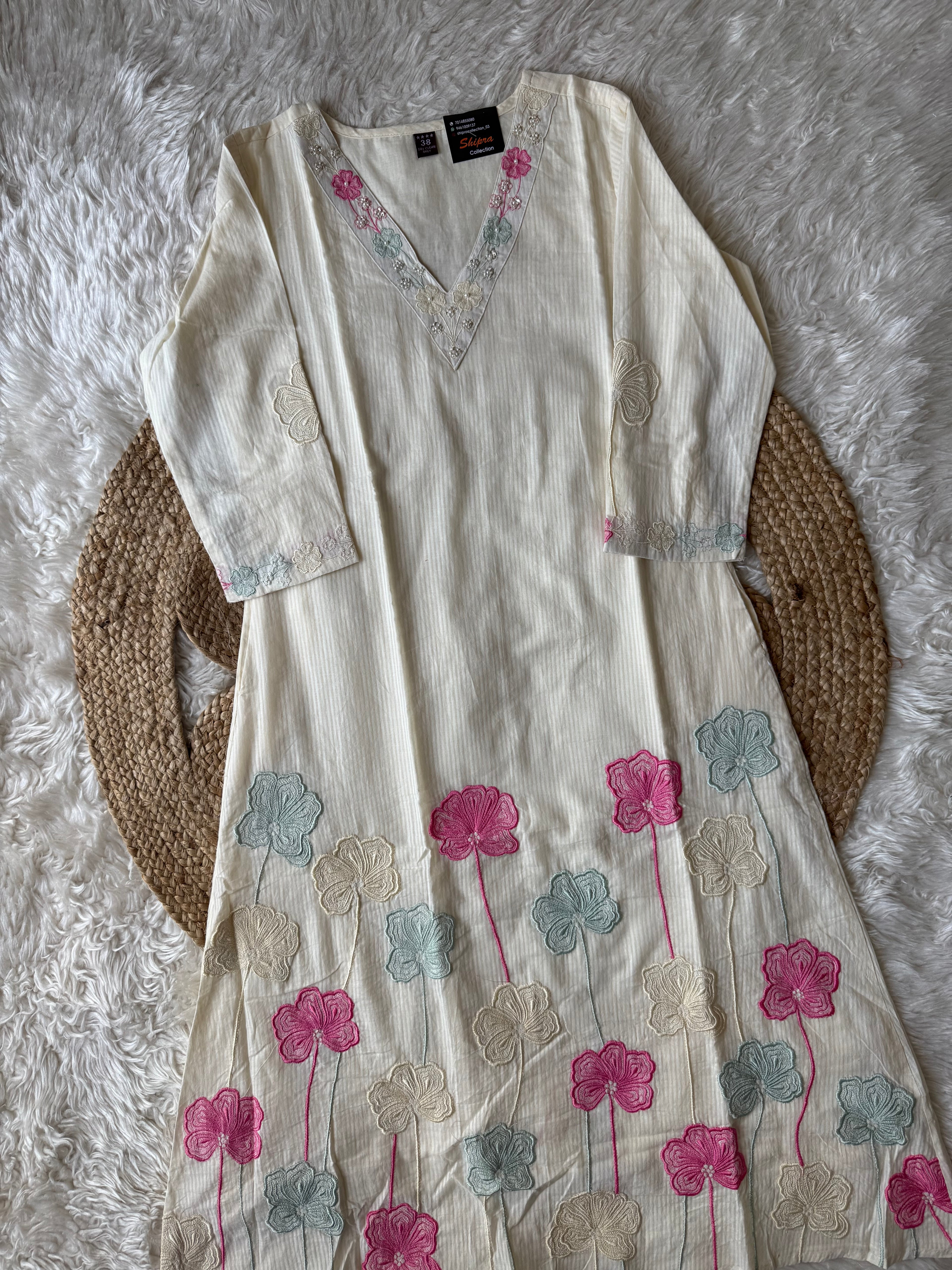 Mul Cotton Kurti Pant Dupatta Set