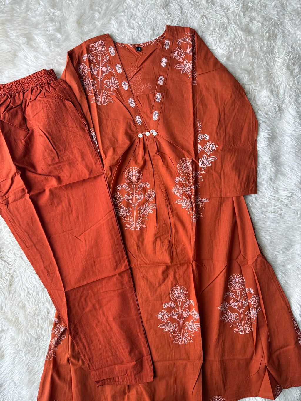 Cotton FLARE Kurti Pant Set