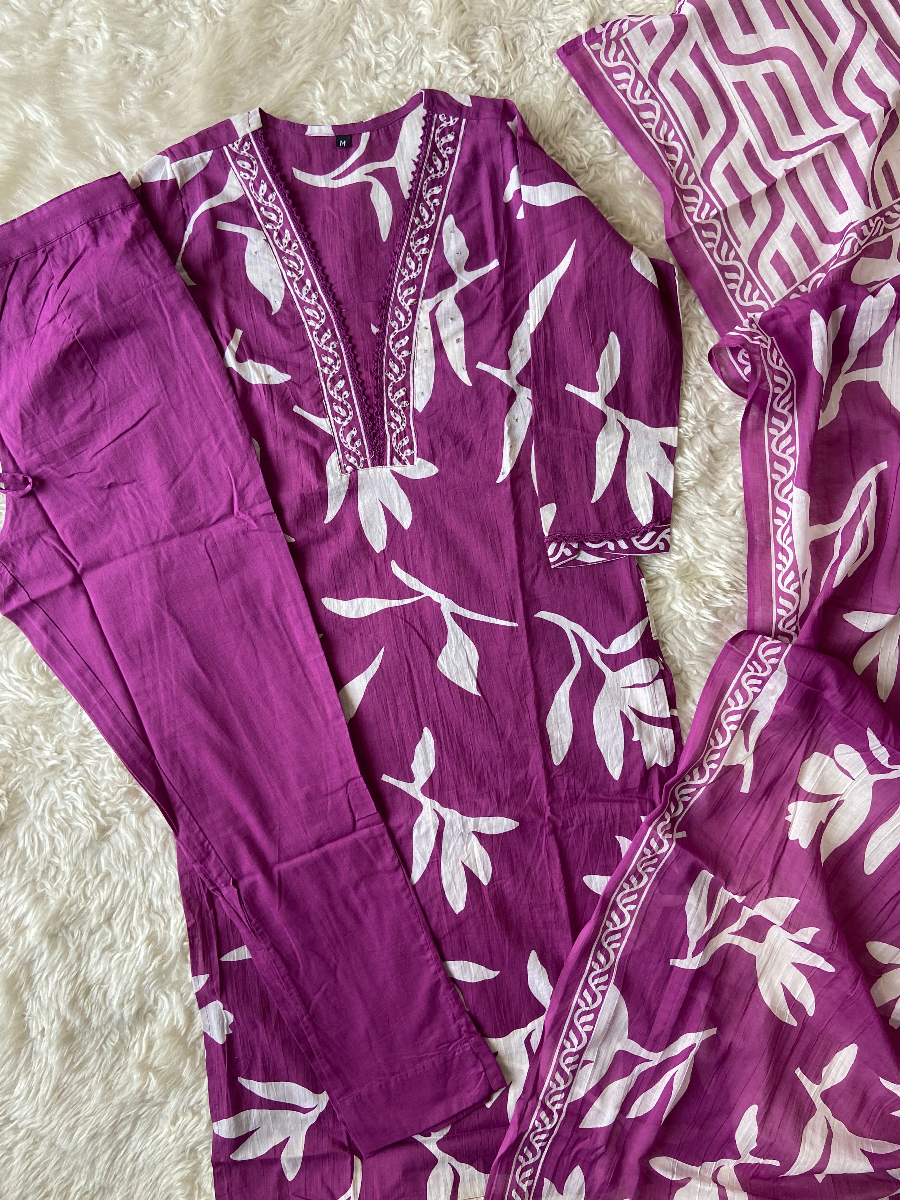 Budget Friendly Kurti Pant Dupatta Set