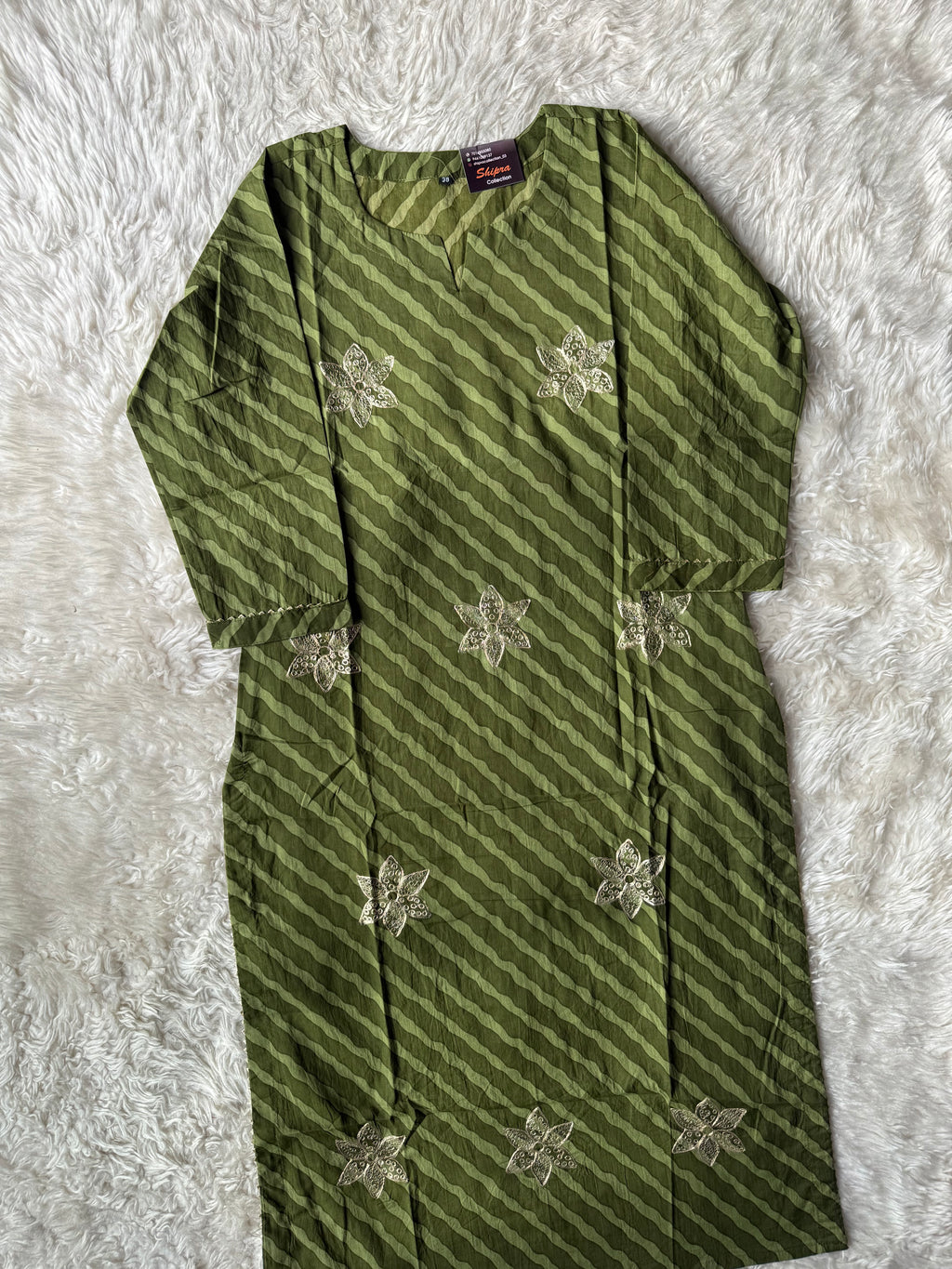 Premium Cotton Lehariya Kurti