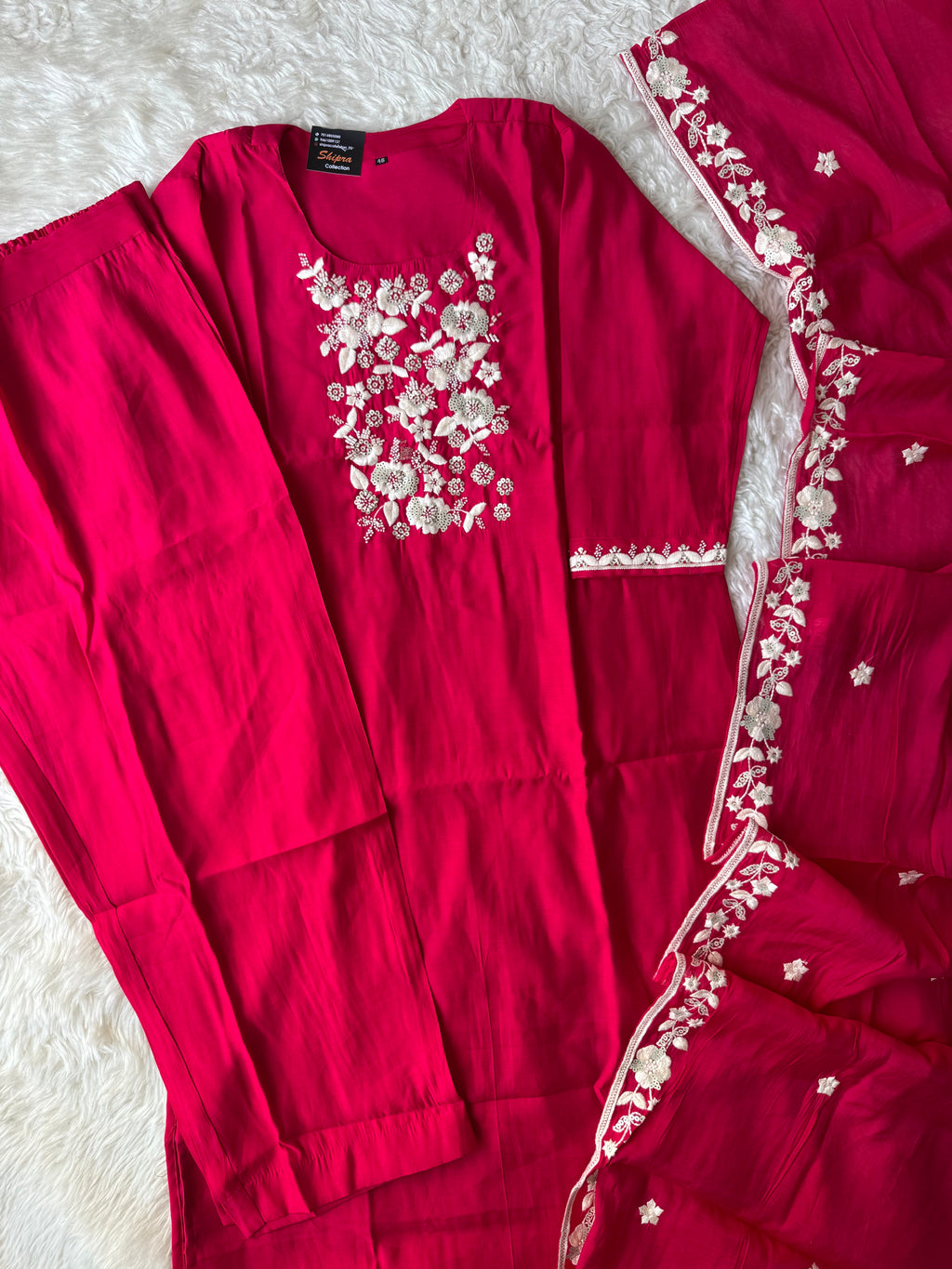“Plus Size” Roman Silk Kurti Pant Dupatta Set