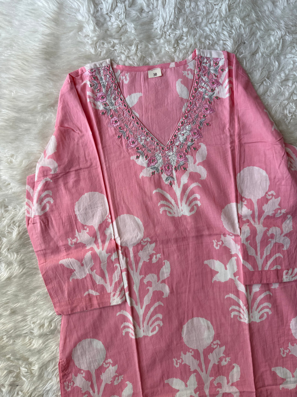 Breathable Cotton Kurti Pant Cotton Dupatta Set