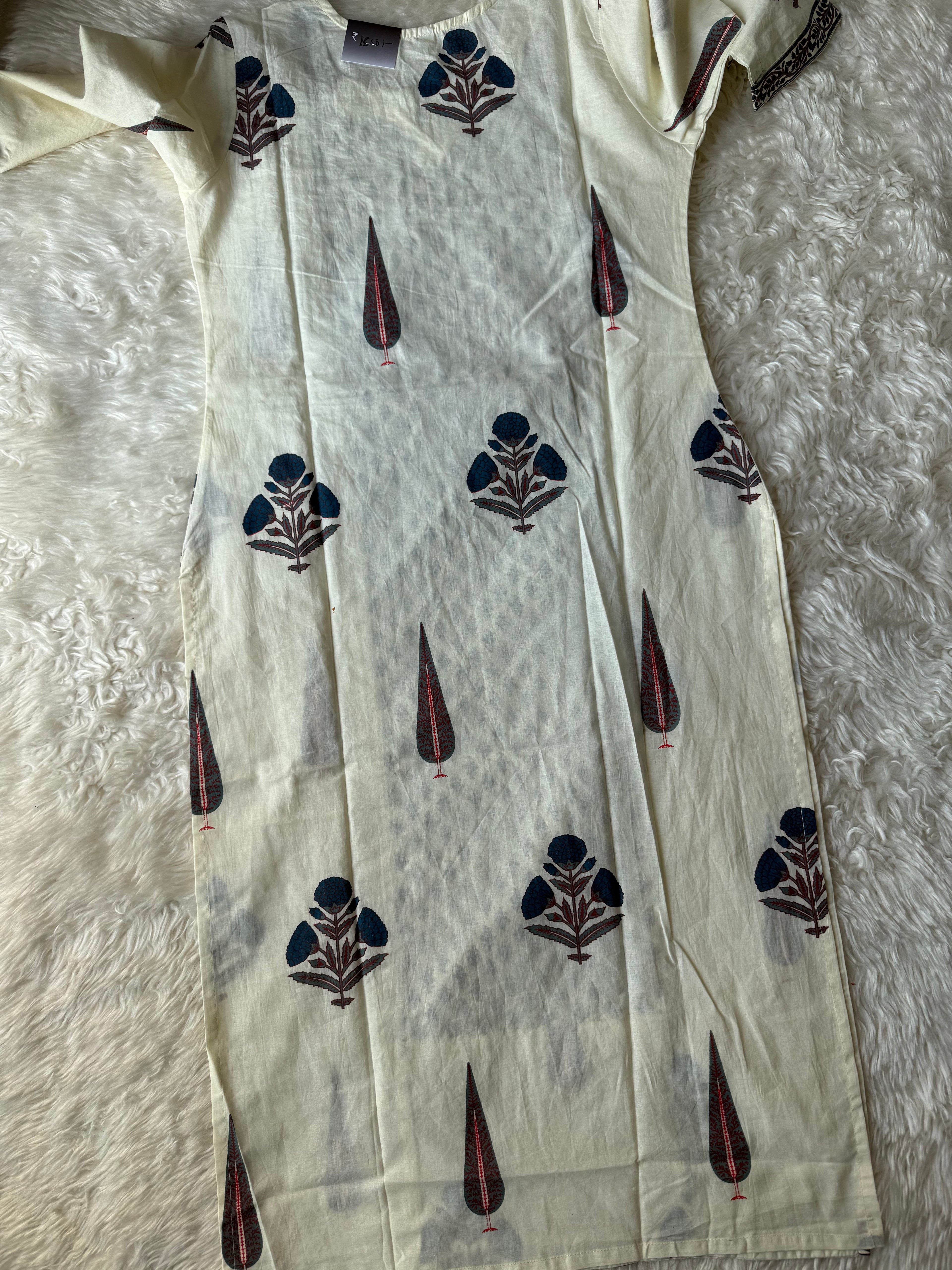 Premium Cotton Kurti Pant Dupatta Set