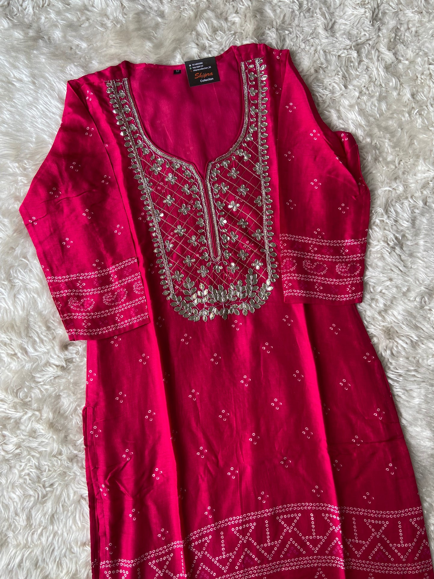Pure Silk Kurti Pant Dupatta Set