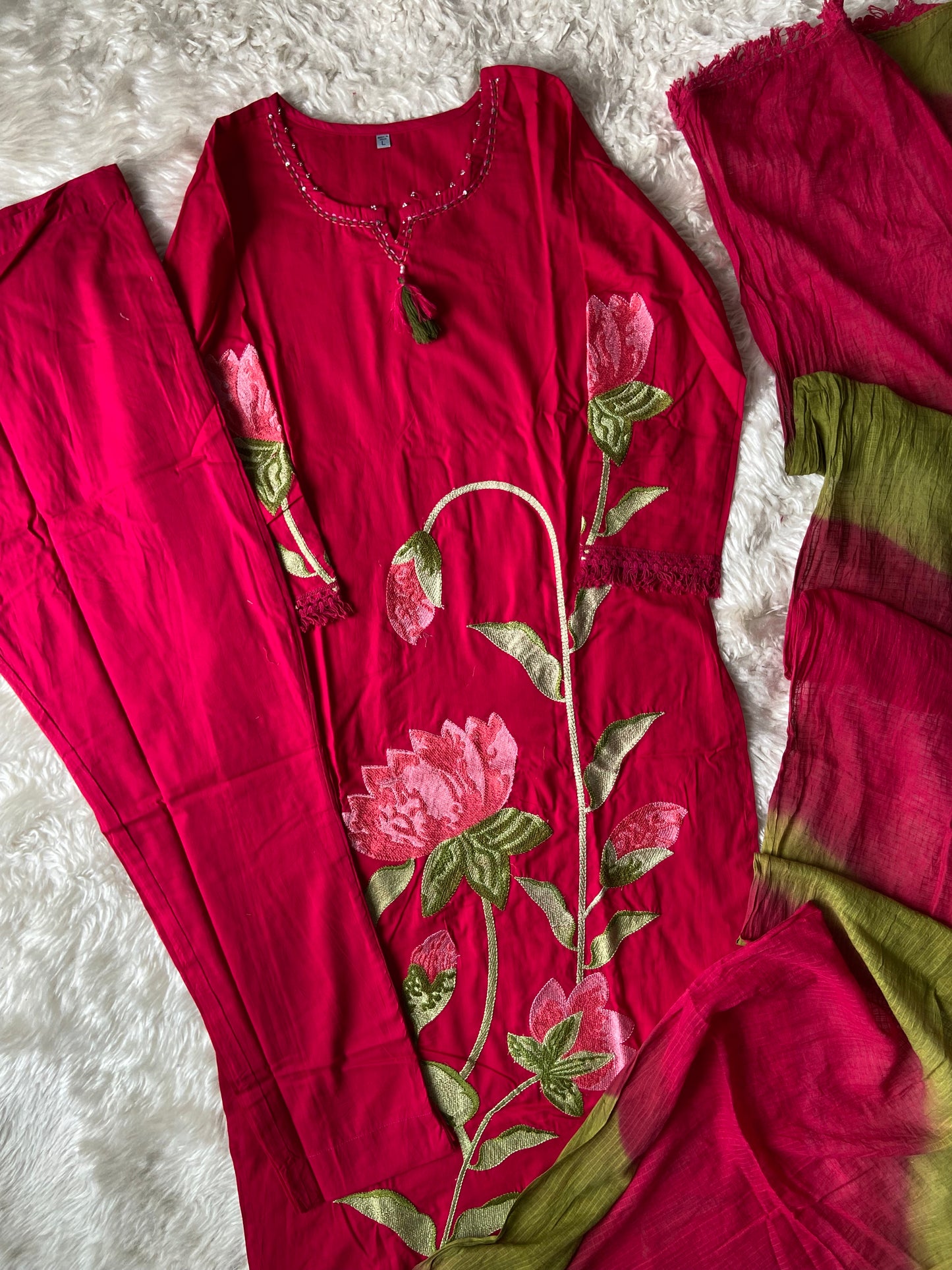 Premium Cotton Thread Work Doriya Love Set