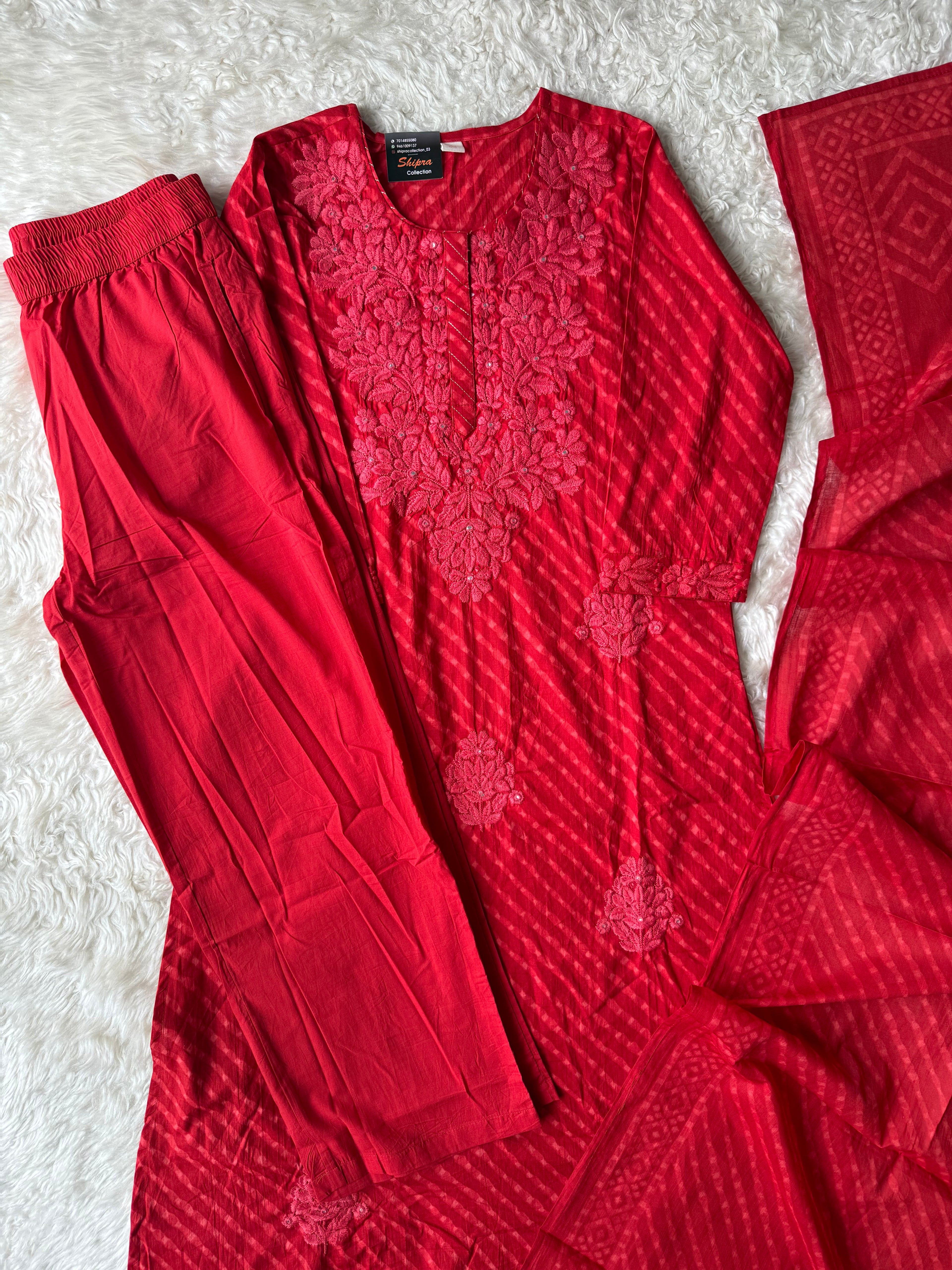 Premium Cotton Lehariya Set