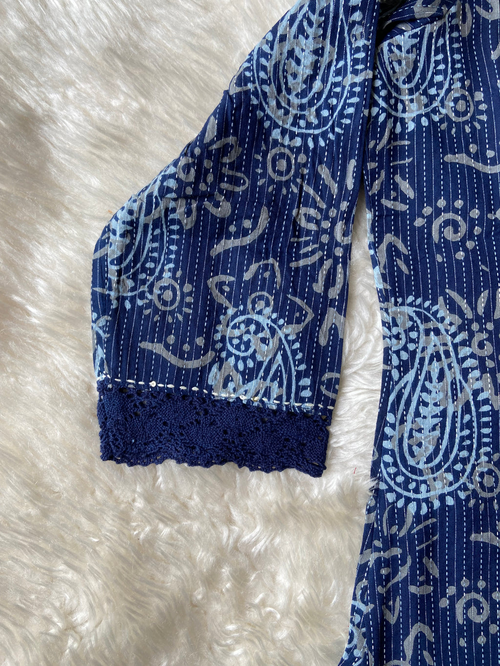V-Neck Lace Details Kurti