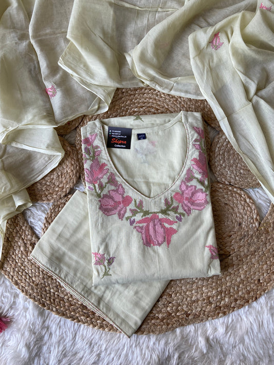 Premium Mul Cotton Thread Work Collection