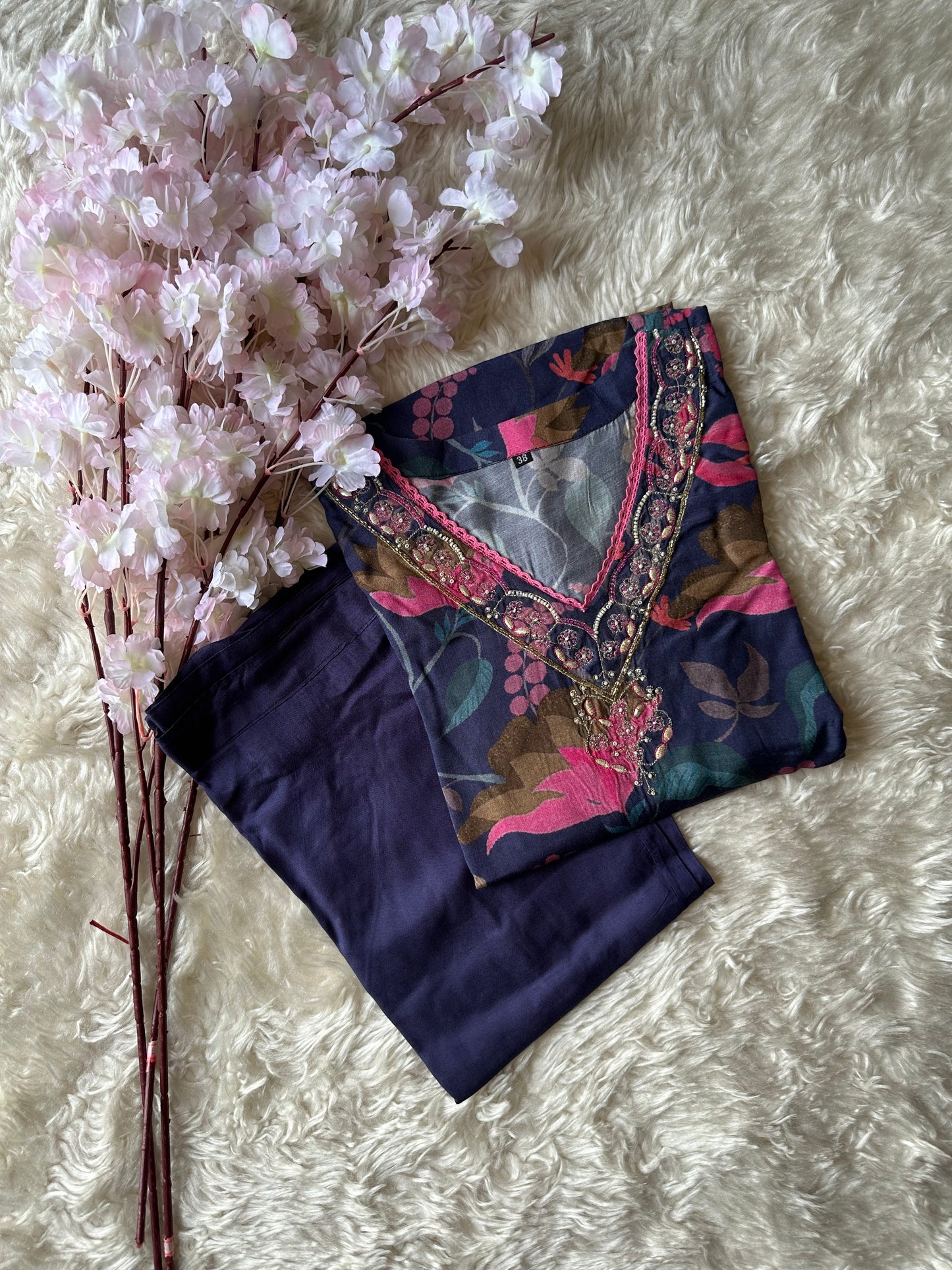 Premium Muslin Silk Kurti Pant Set
