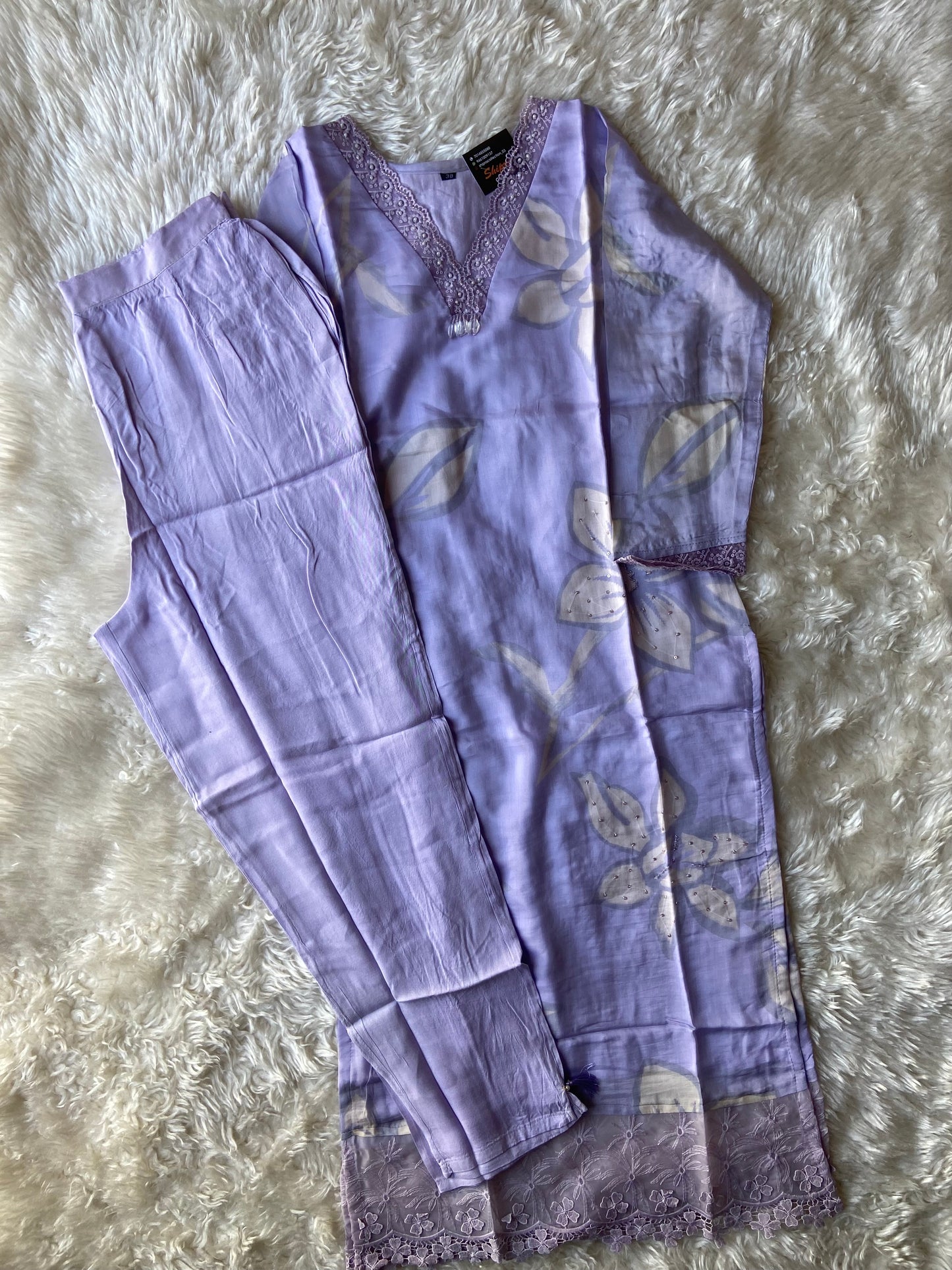 Premium Muslin Silk Kurti Pant Set